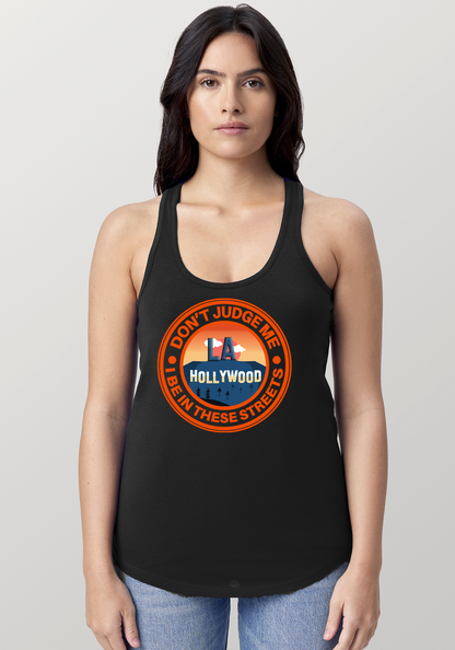 Black Women's Racerback Tank - Hollywood