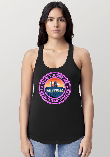 Black Women's Racerback Tank - Hollywood