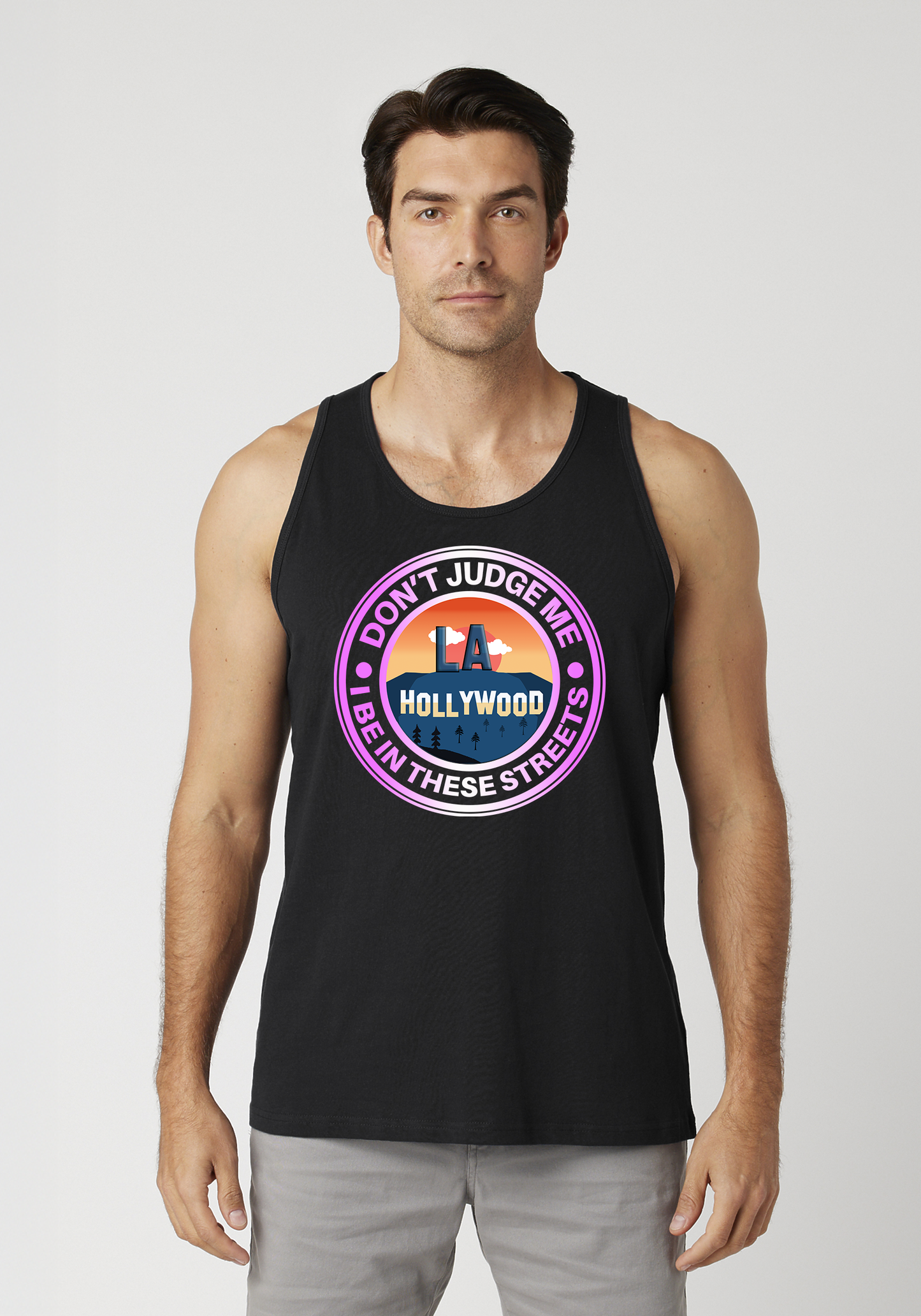 Black Men's Tank Top - Hollywood