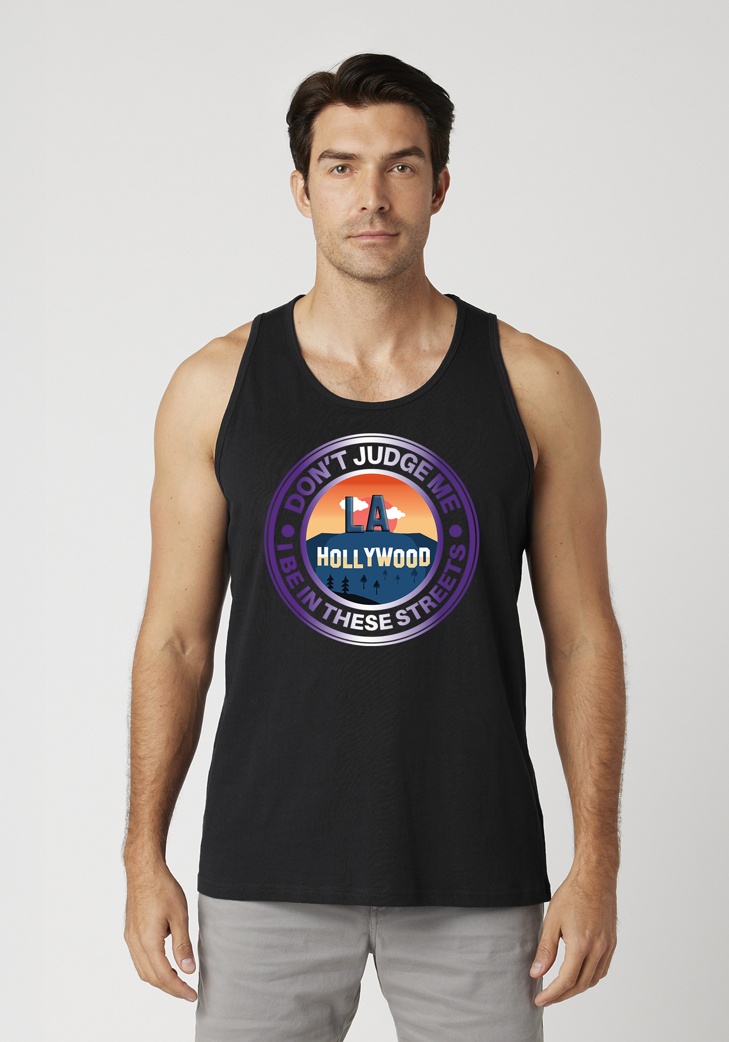 Black Men's Tank Top - Hollywood