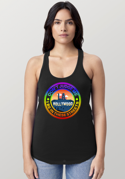 Black Women's Racerback Tank - Hollywood