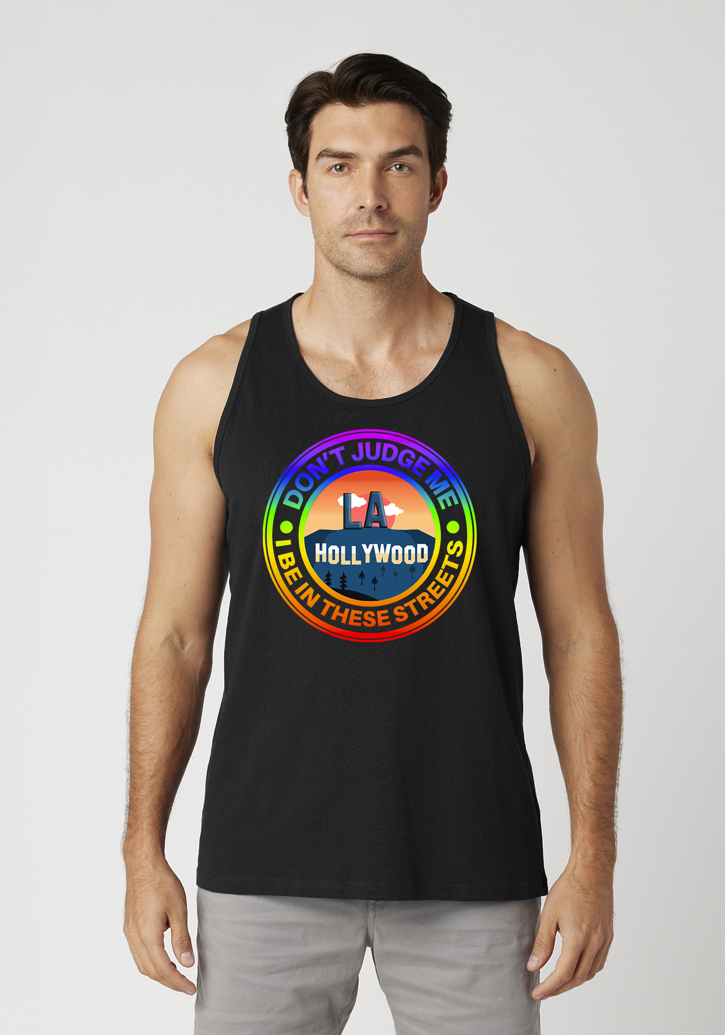 Black Men's Tank Top - Hollywood