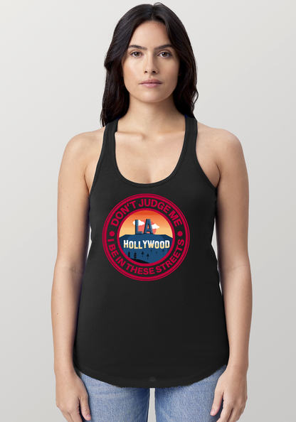 Black Women's Racerback Tank - Hollywood