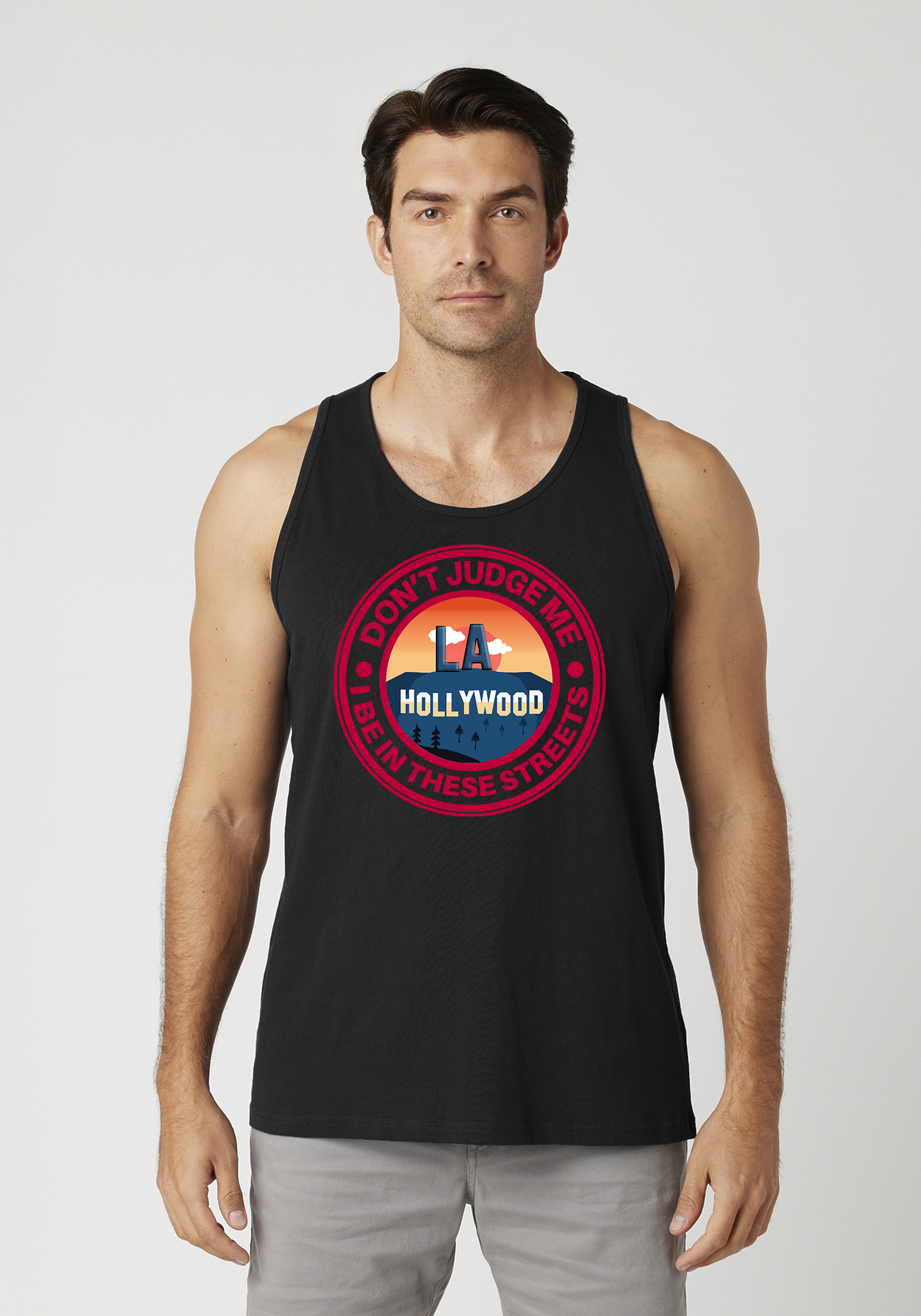 Black Men's Tank Top - Hollywood