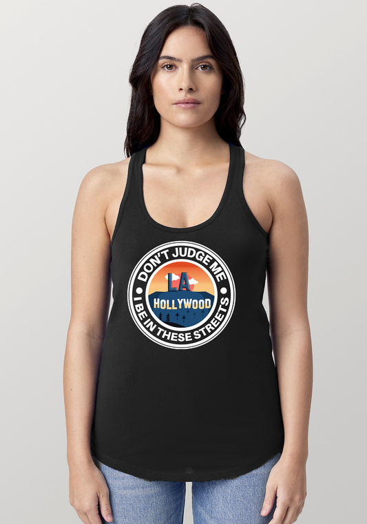 Black Women's Racerback Tank - Hollywood