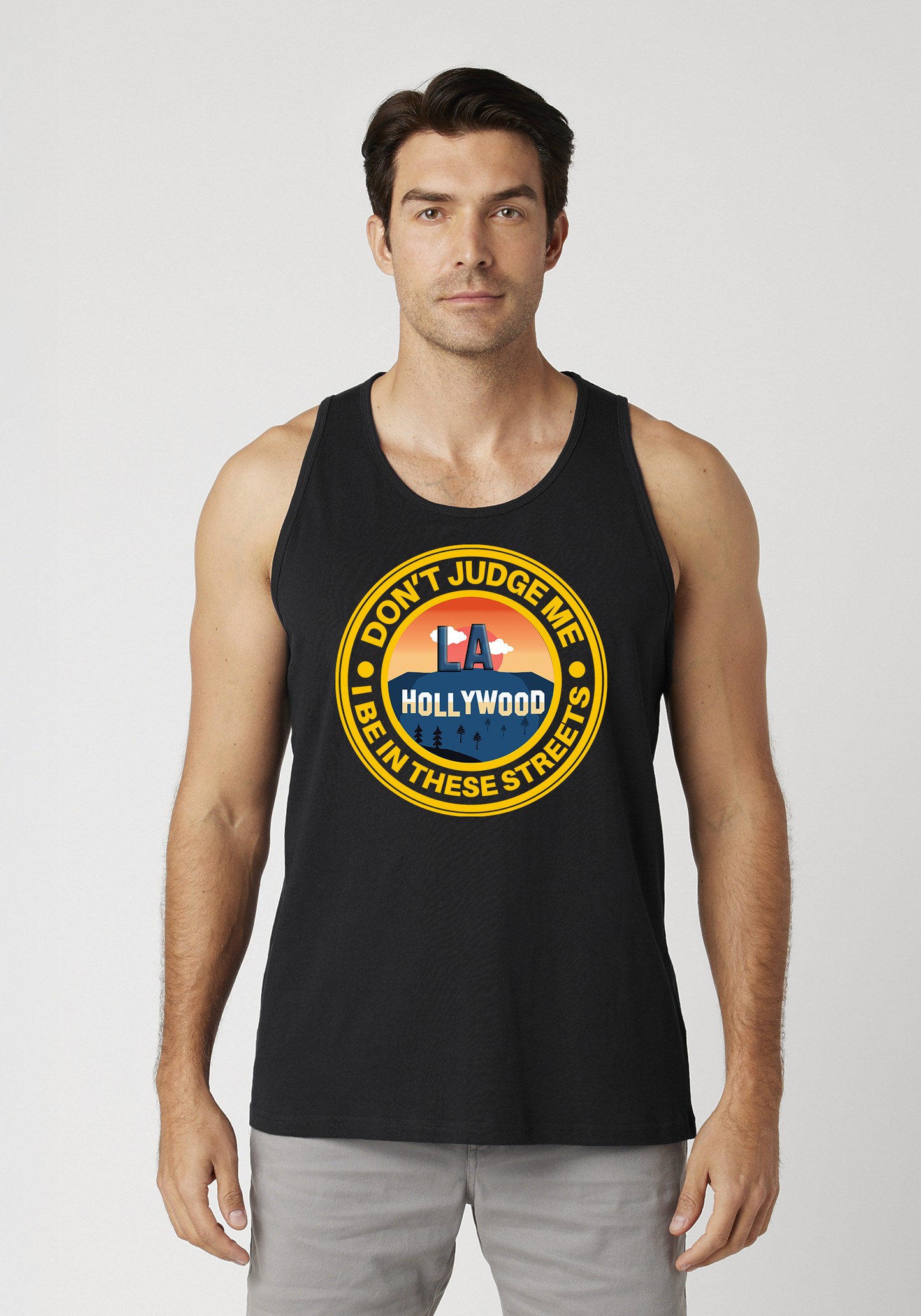 Black Men's Tank Top - Hollywood
