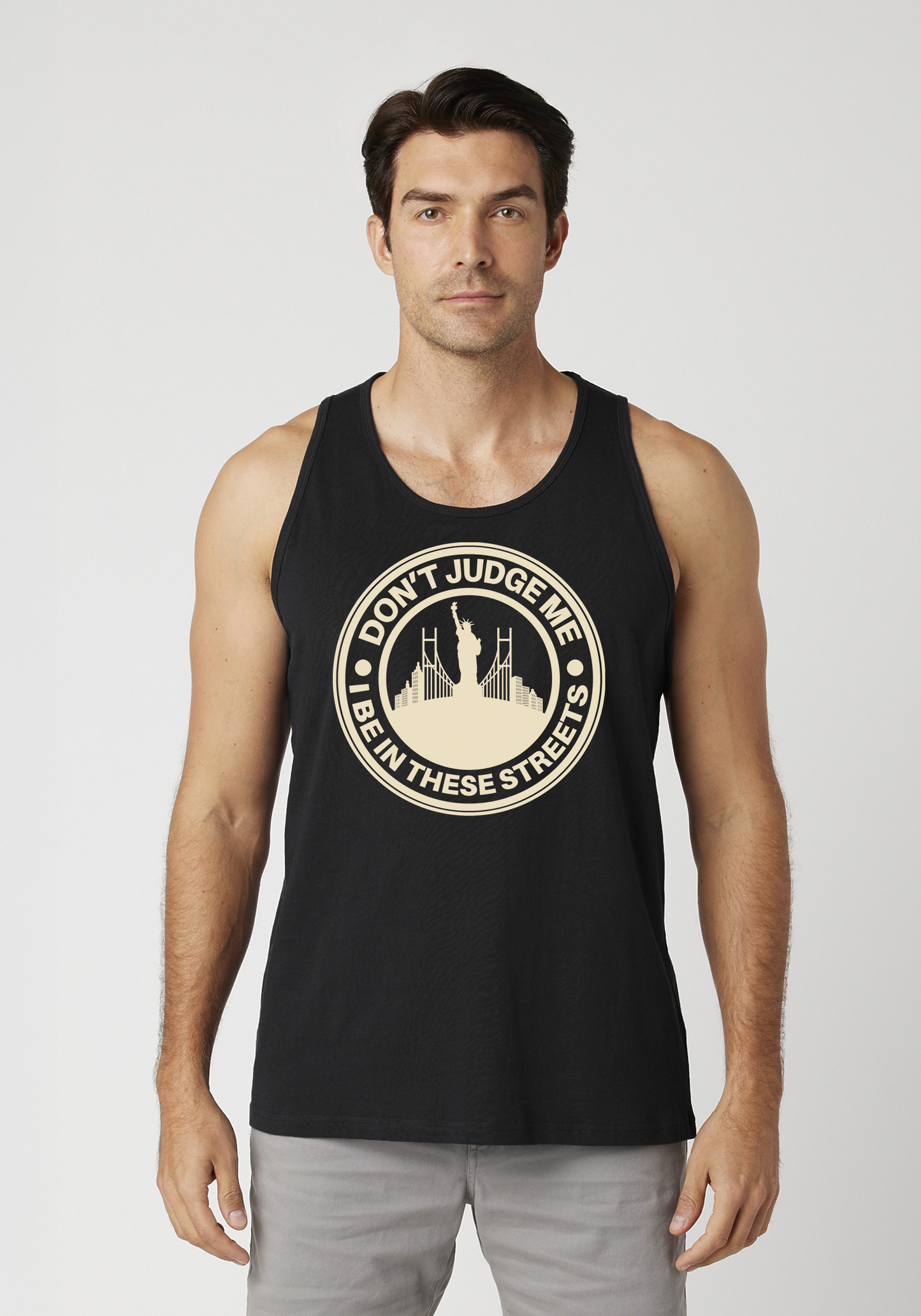 Black Men's Tank Top - The City