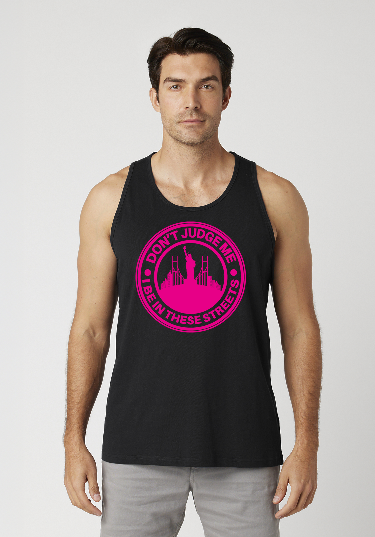 Black Men's Tank Top - The City