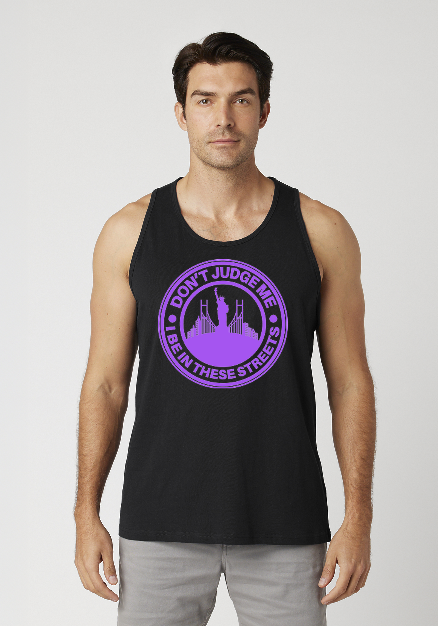 Black Men's Tank Top - The City