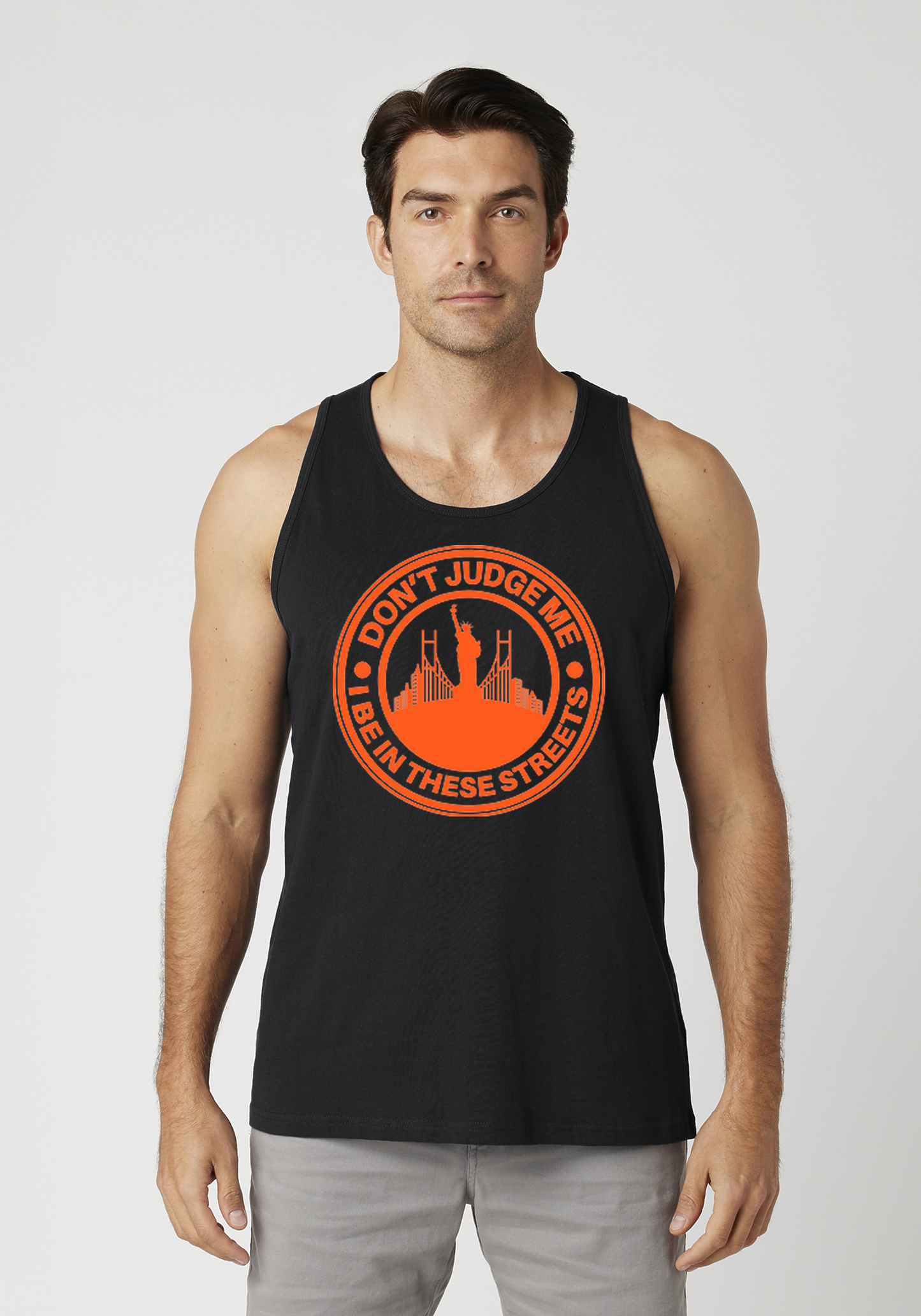 Black Men's Tank Top - The City