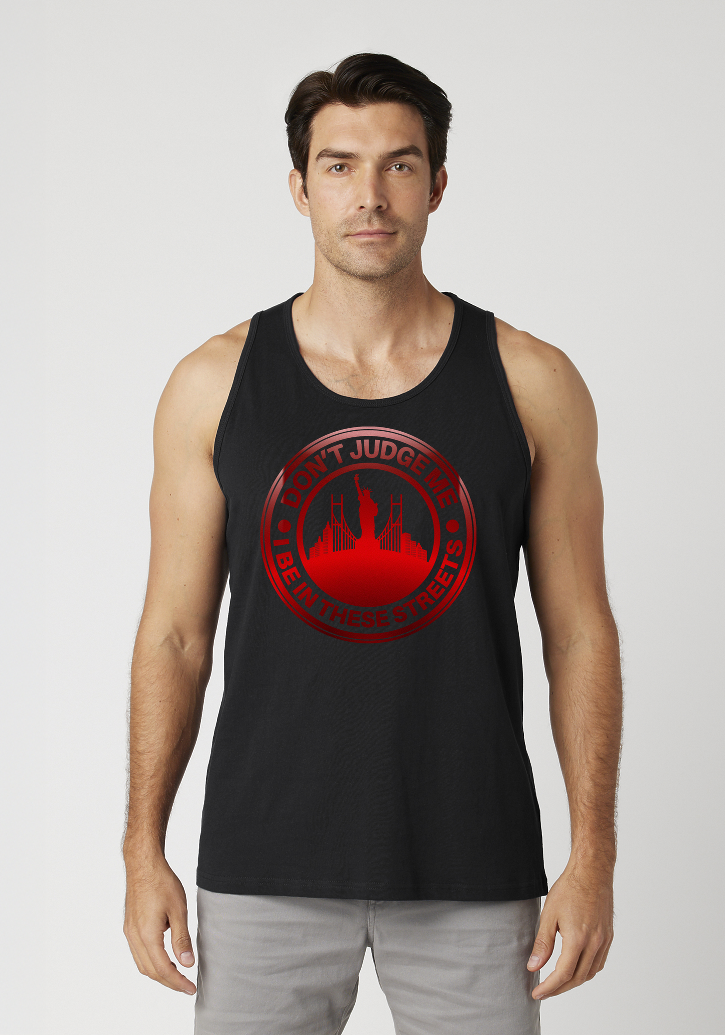 Black Men's Tank Top - The City