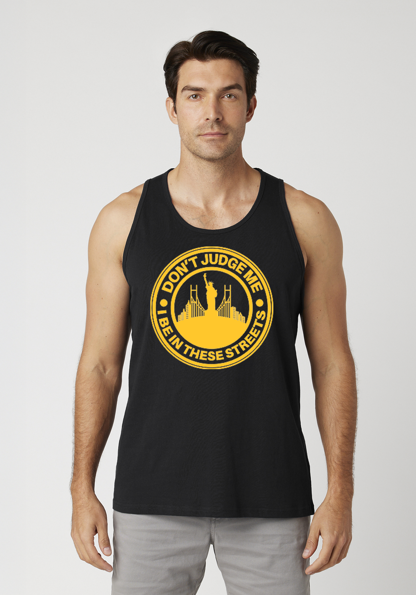 Black Men's Tank Top - The City