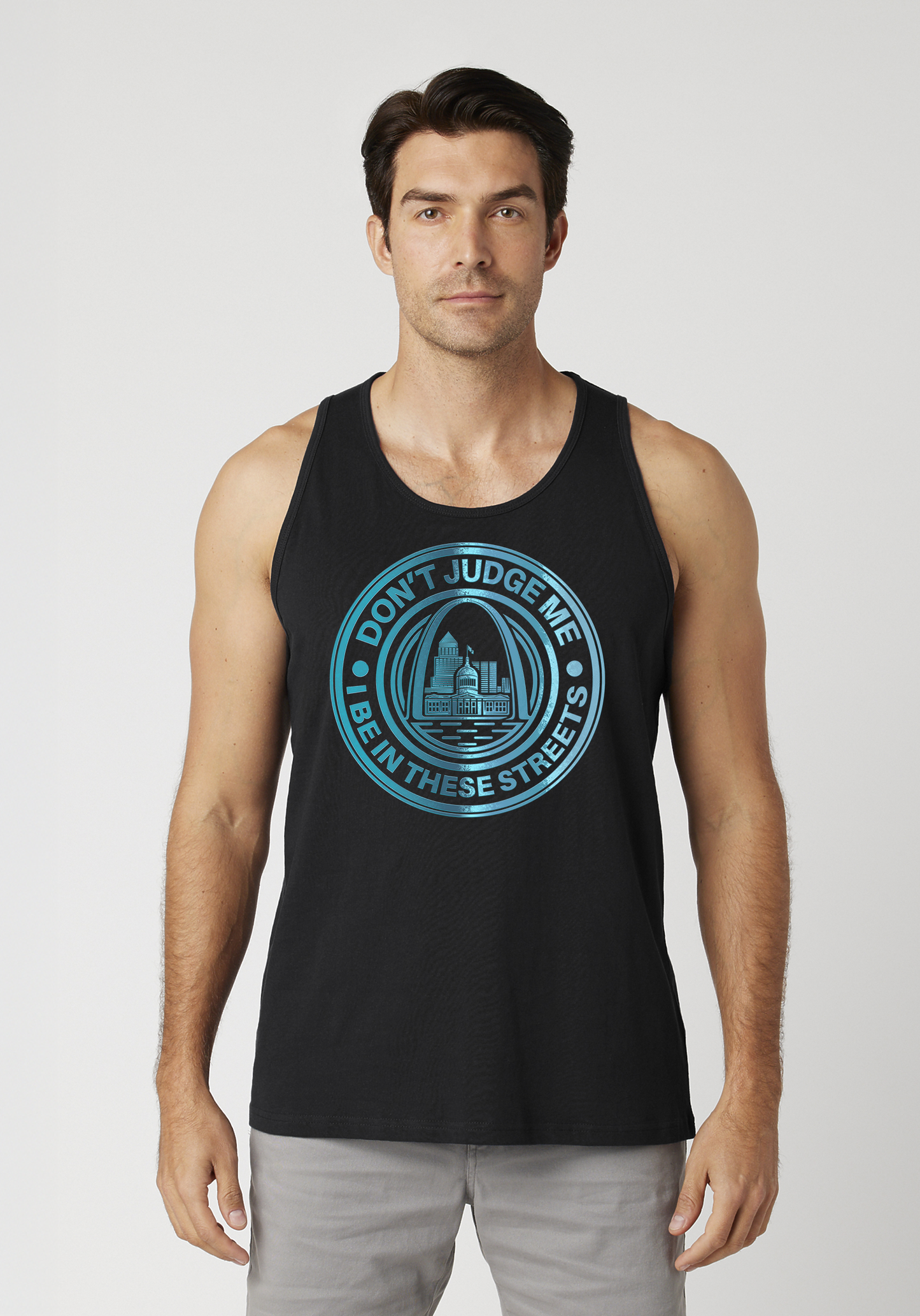 Black Men's Tank Top - The Lou