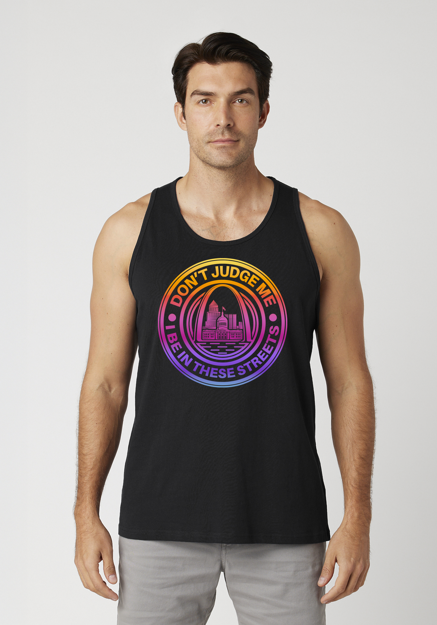 Black Men's Tank Top - The Lou