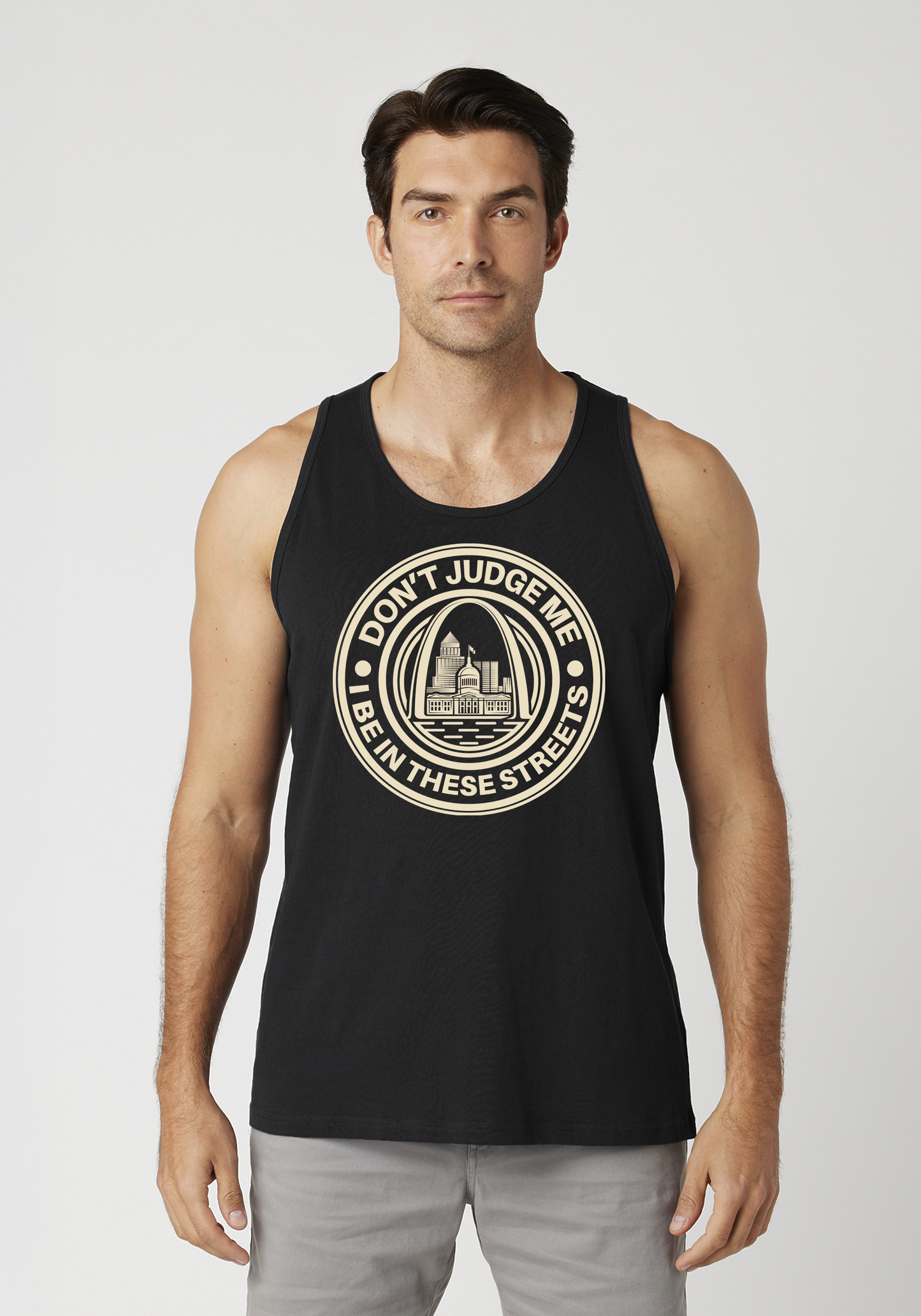 Black Men's Tank Top - The Lou