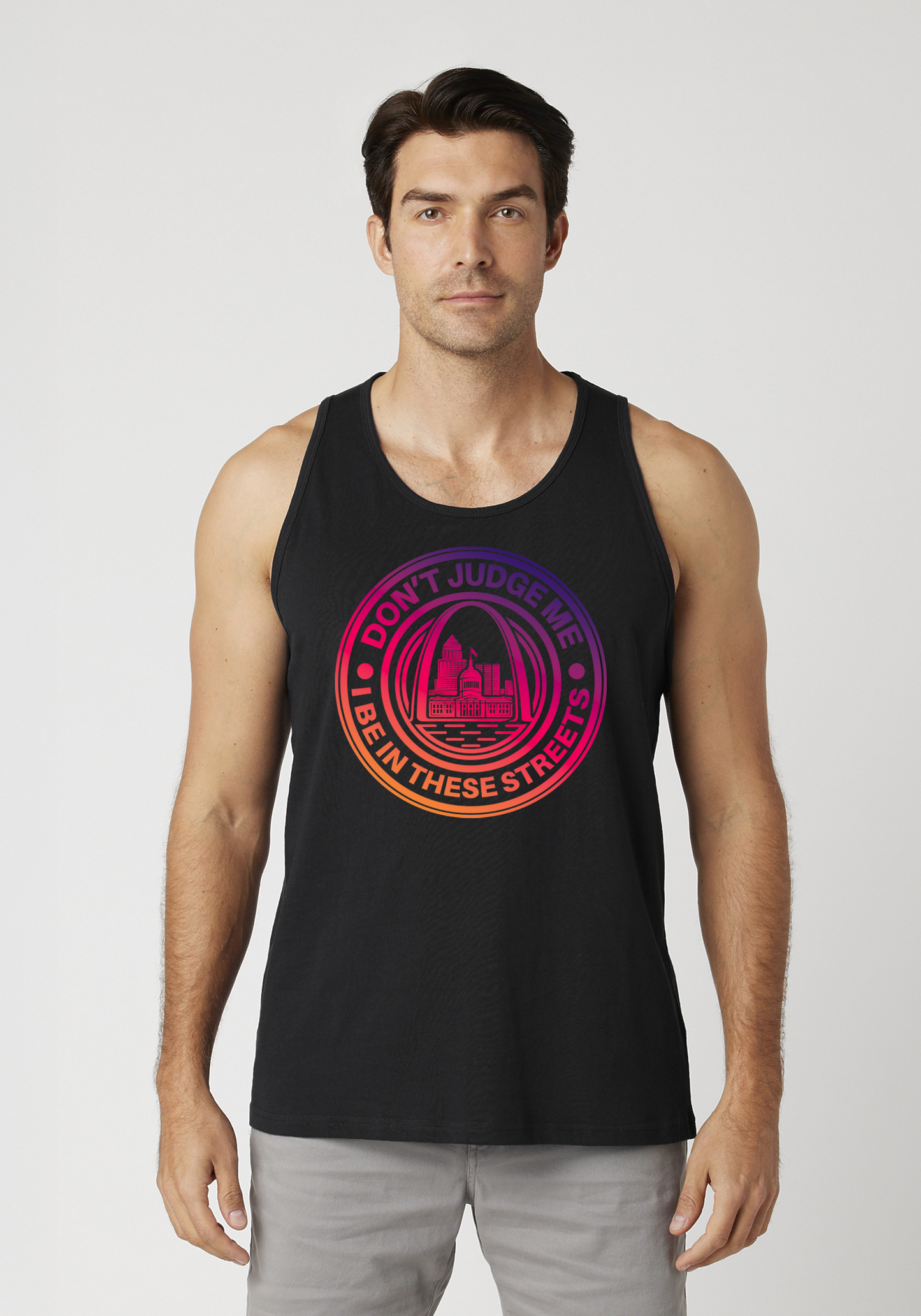 Black Men's Tank Top - The Lou