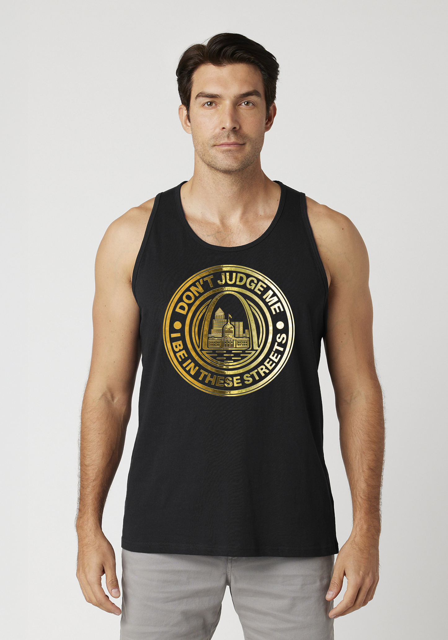Black Men's Tank Top - The Lou