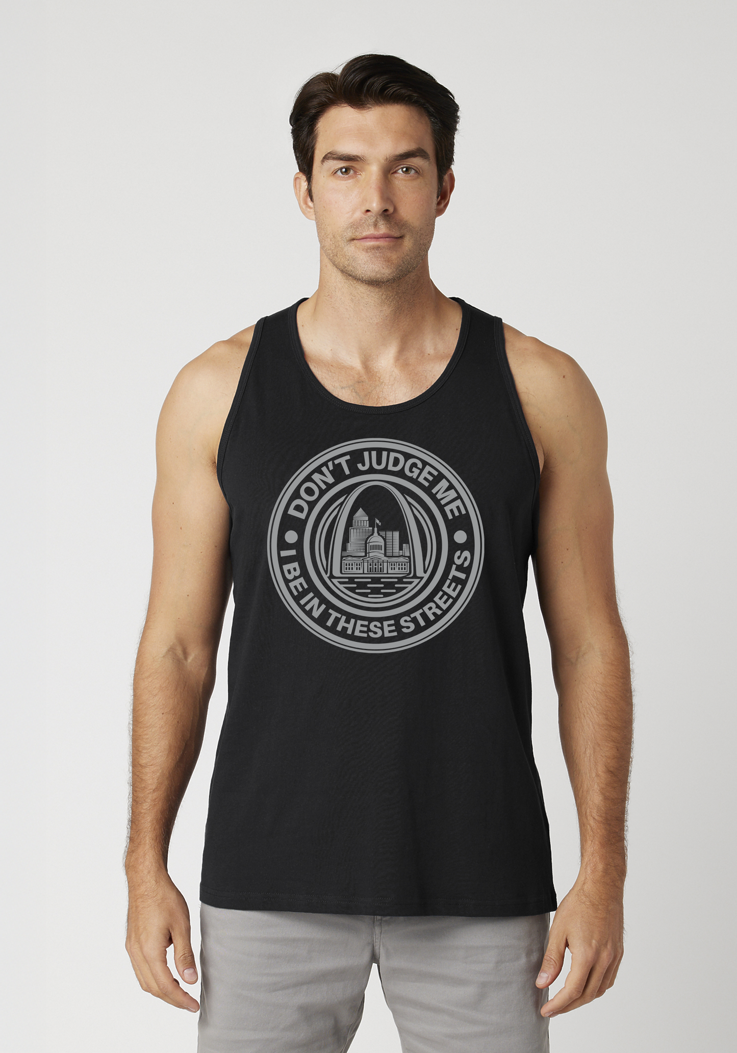 Black Men's Tank Top - The Lou