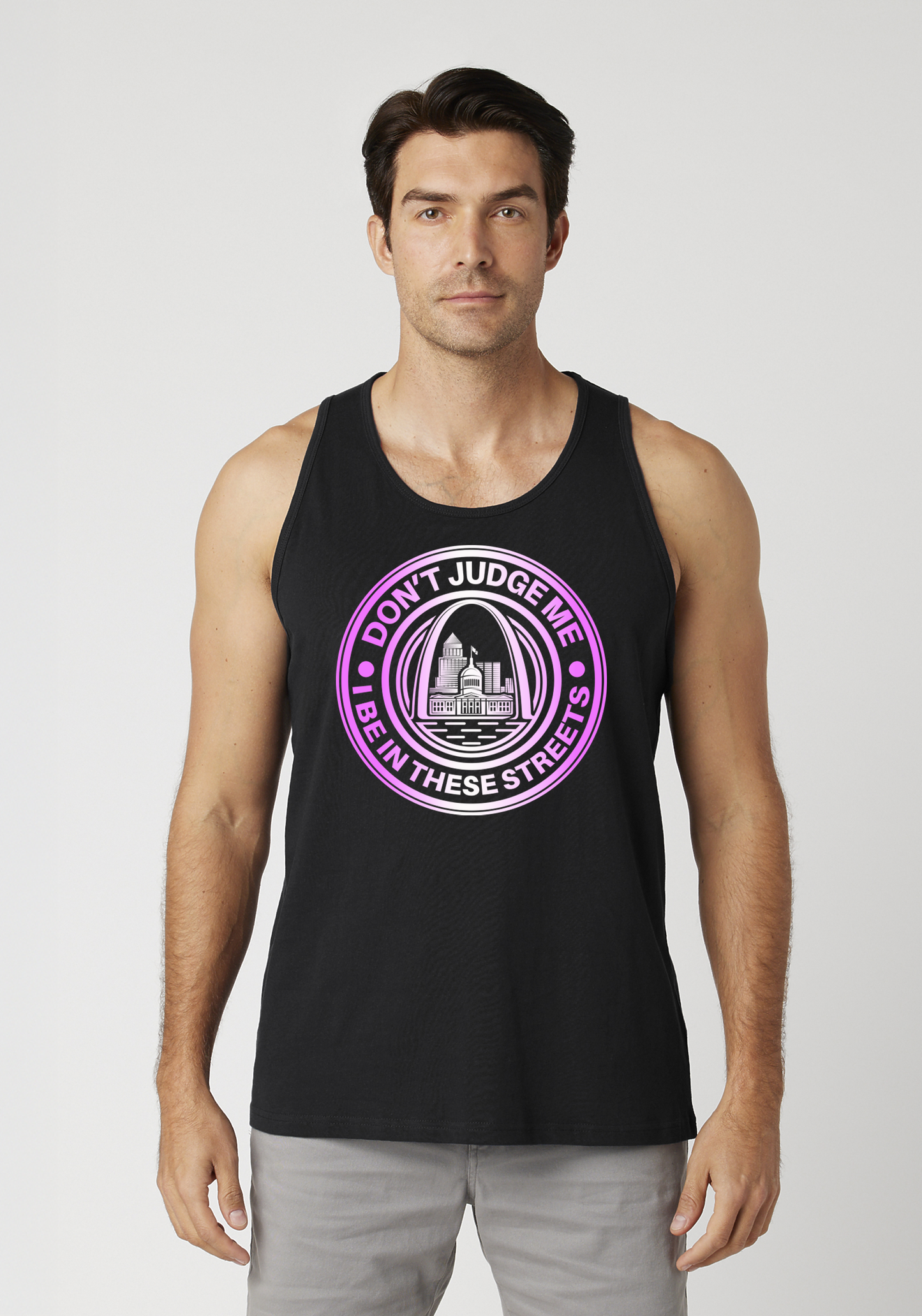 Black Men's Tank Top - The Lou