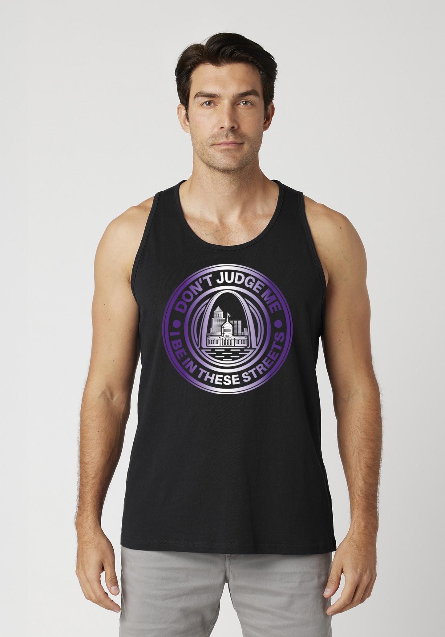 Black Men's Tank Top - The Lou