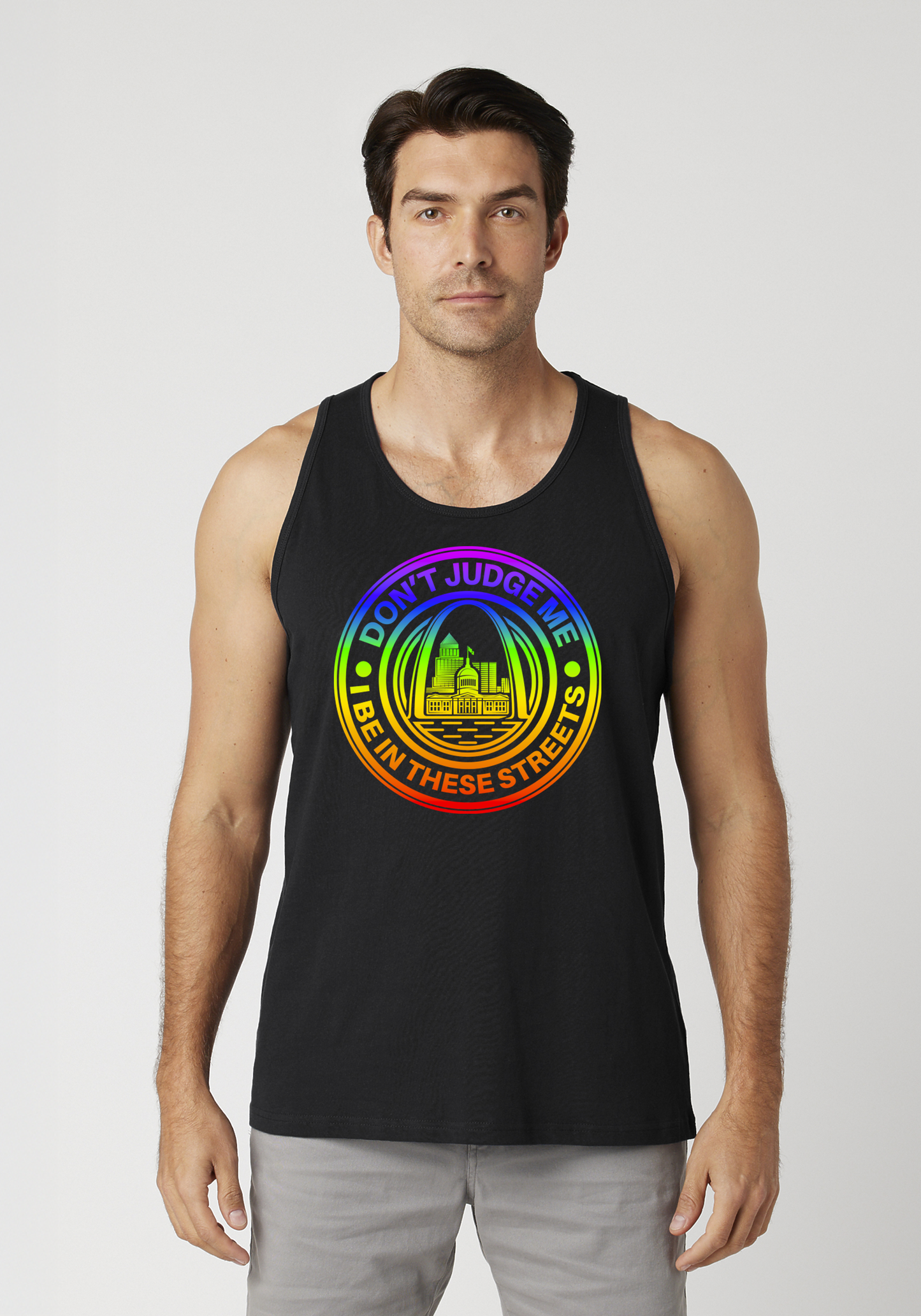 Black Men's Tank Top - The Lou