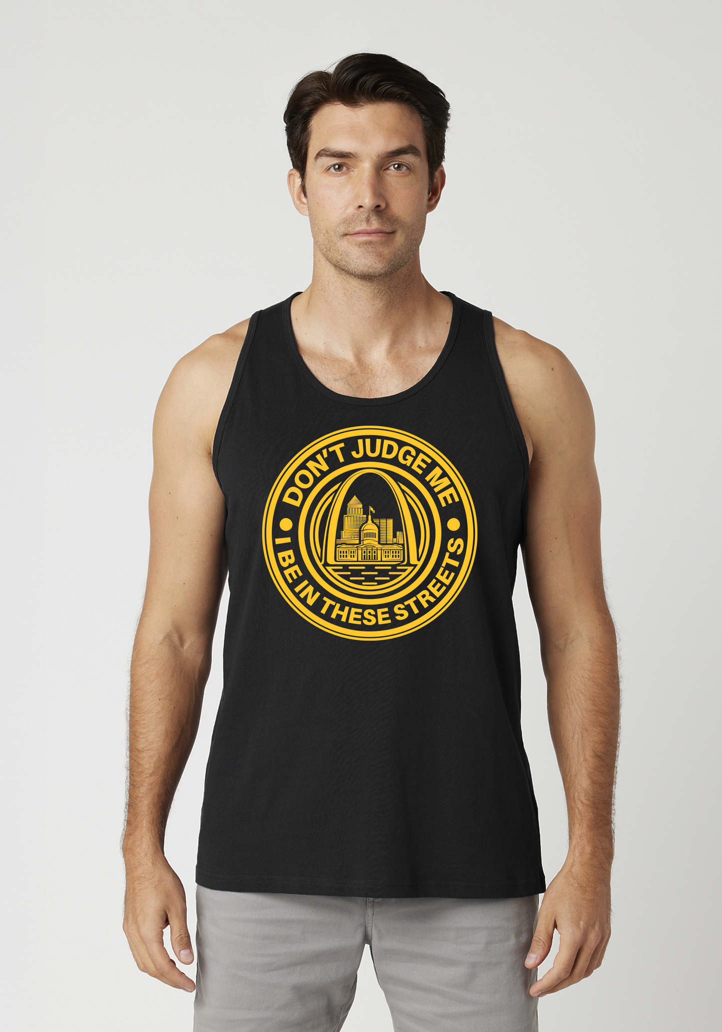 Black Men's Tank Top - The Lou