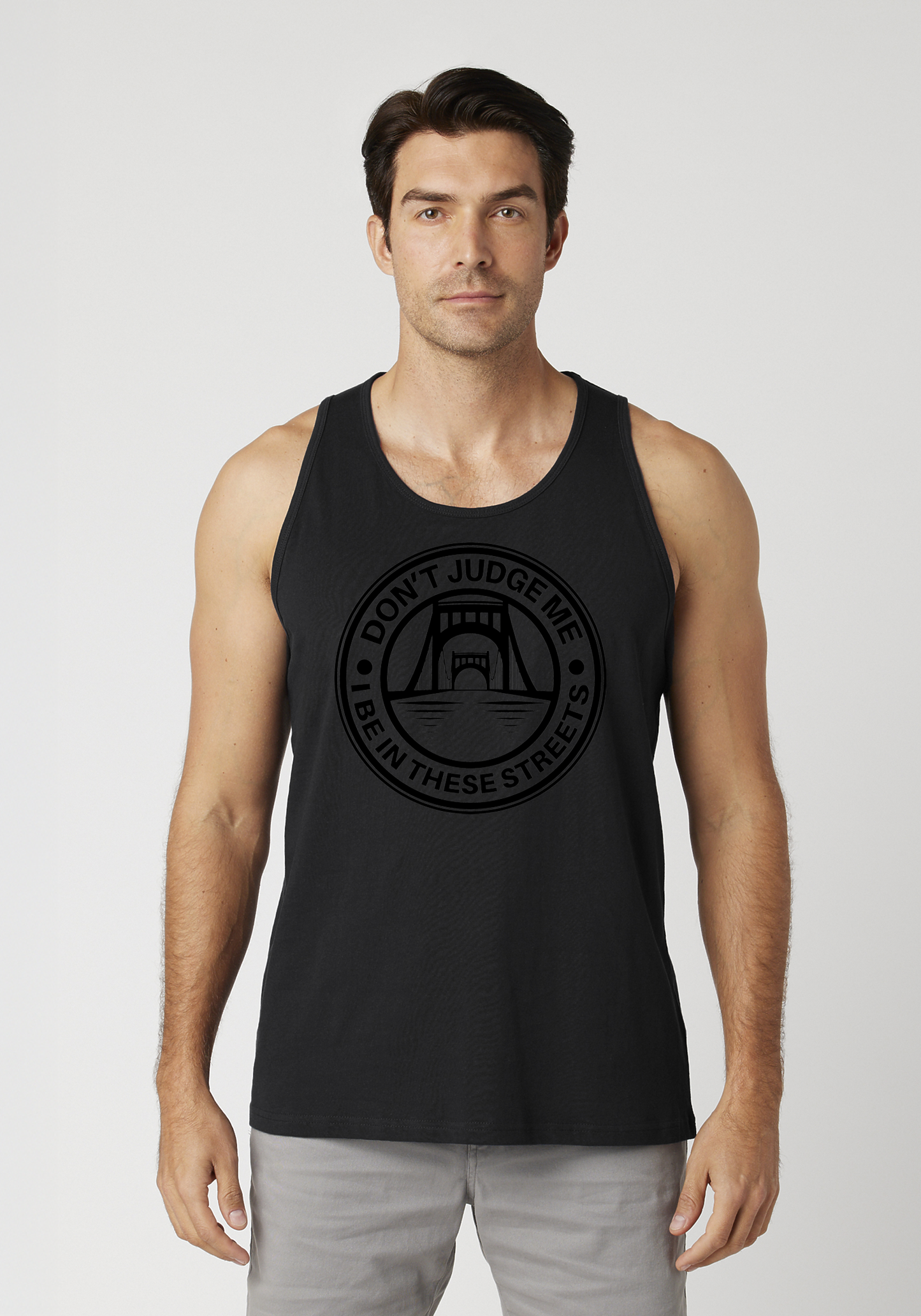 Black Men's Tank Top - The Capital
