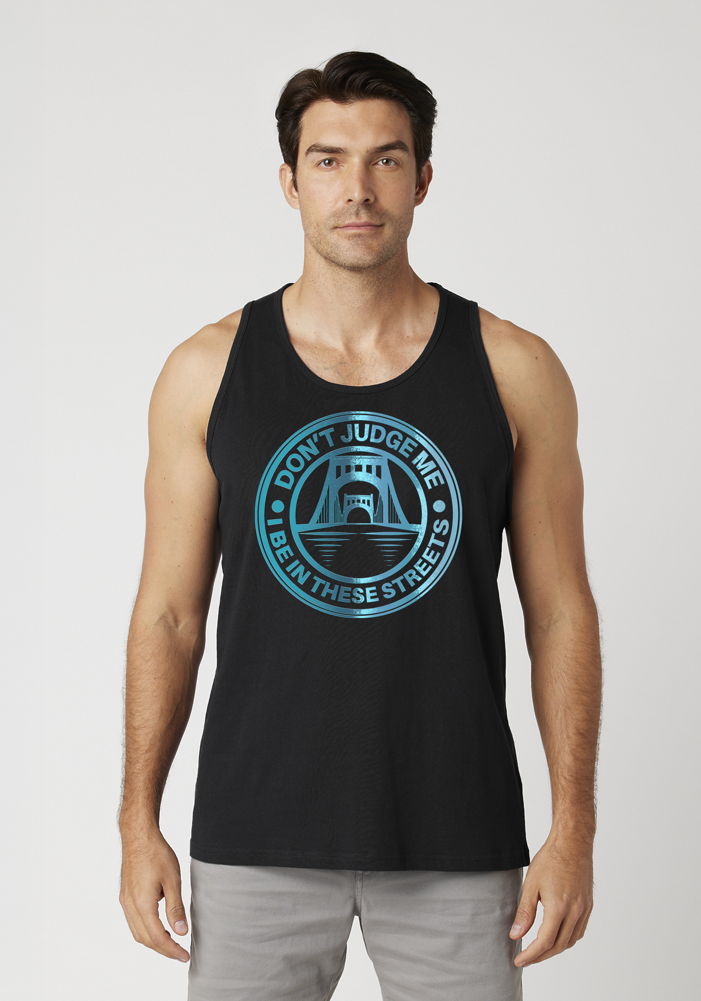 Black Men's Tank Top - The Capital