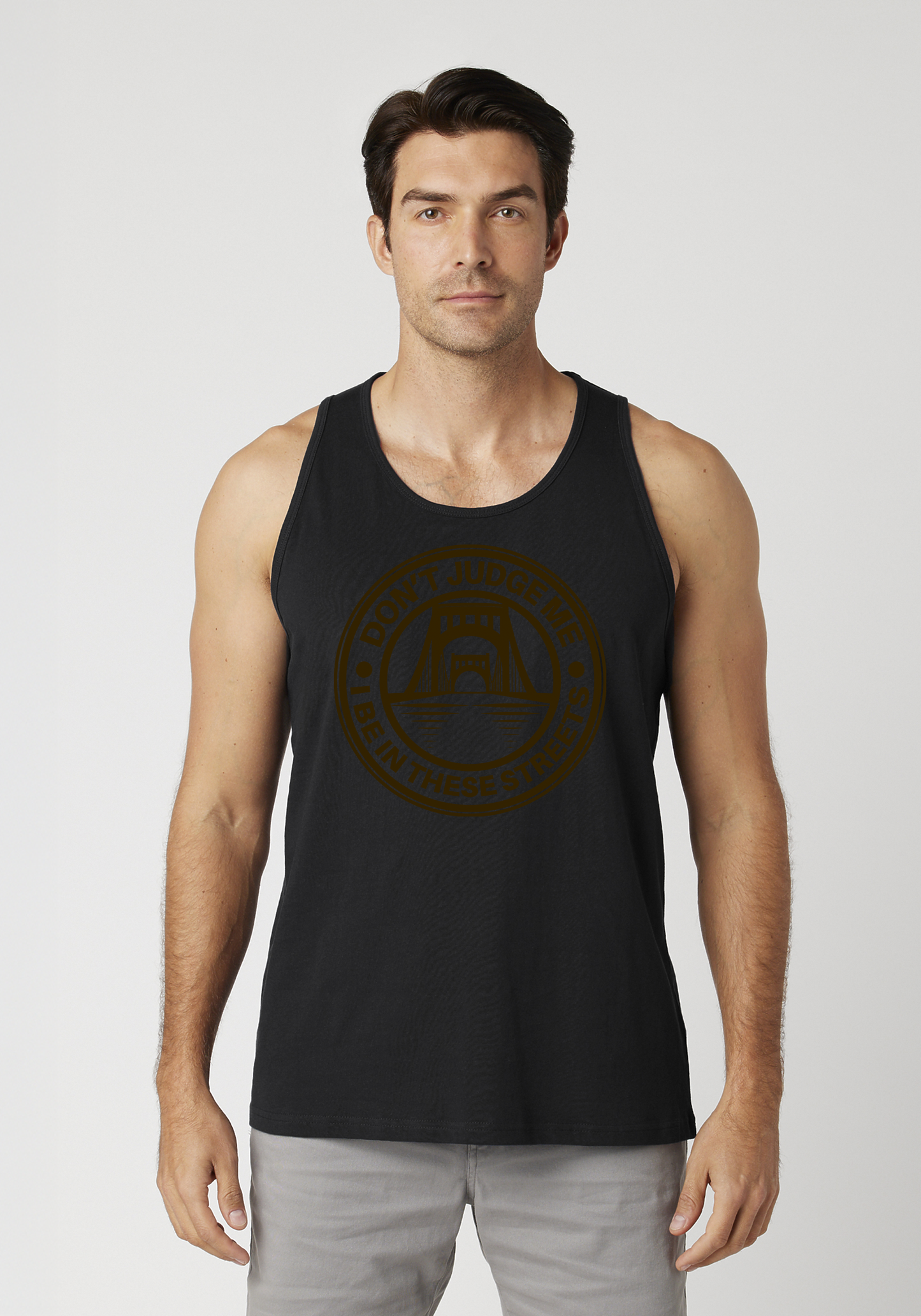 Black Men's Tank Top - The Capital