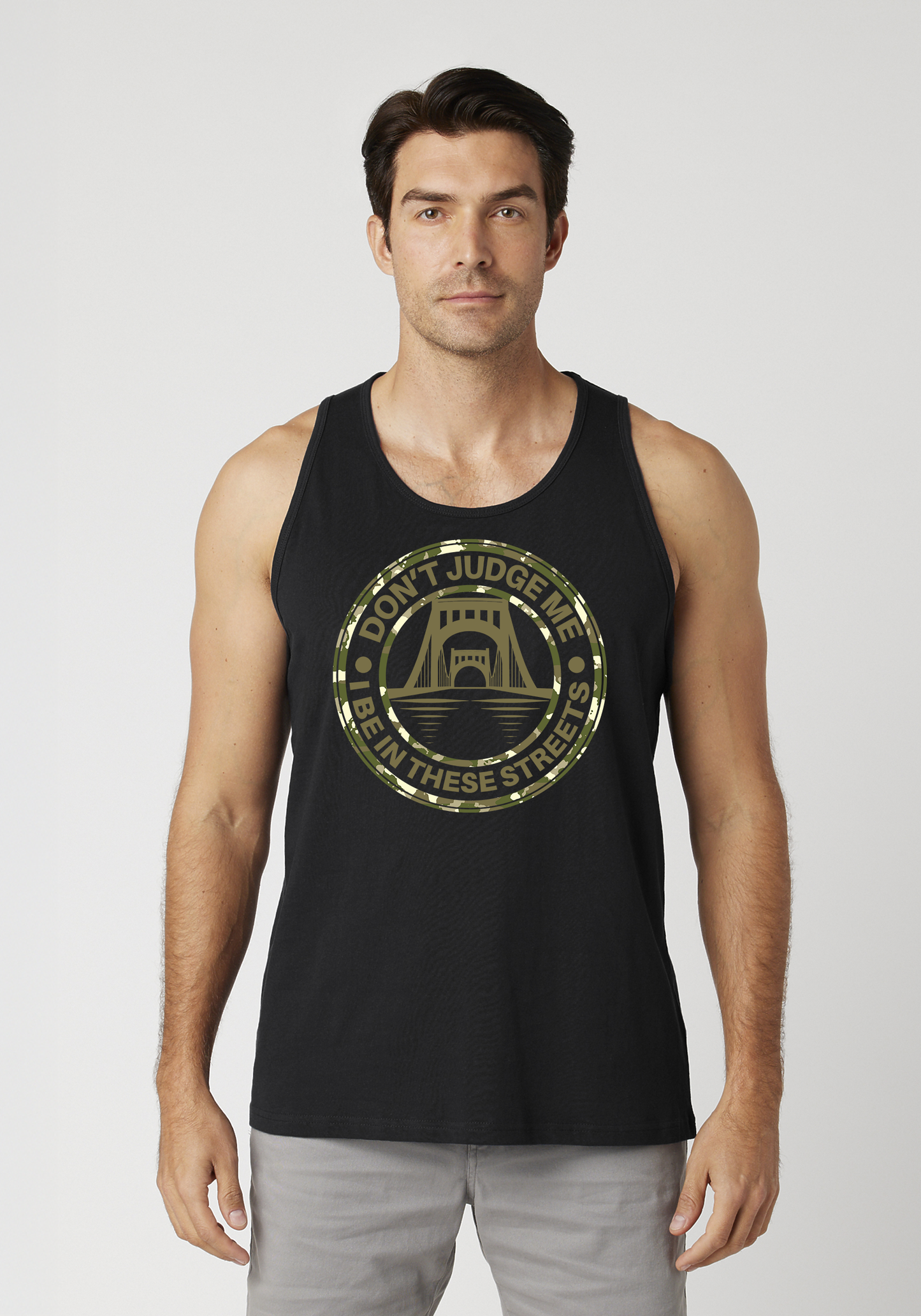 Black Men's Tank Top - The Capital