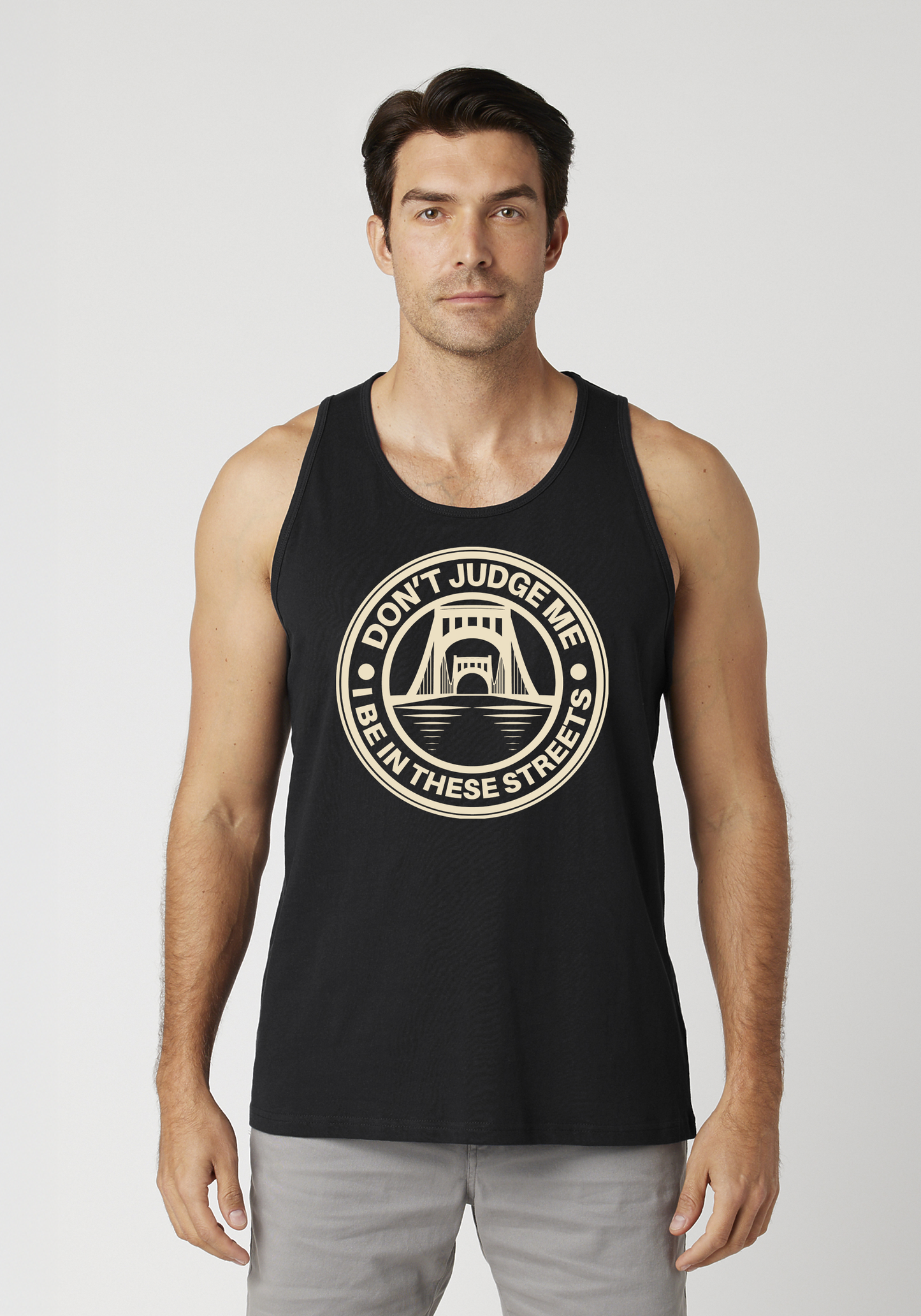 Black Men's Tank Top - The Capital