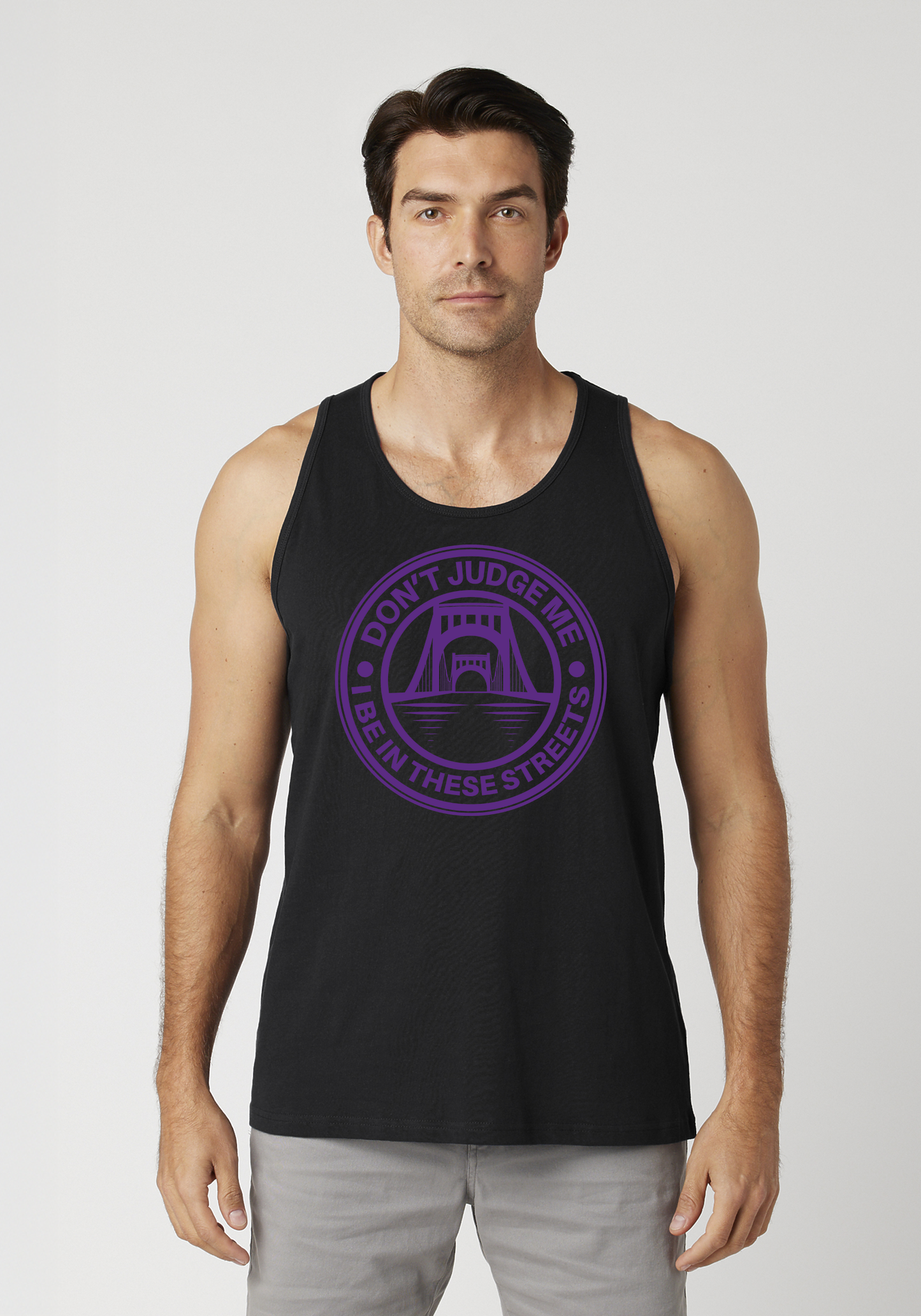 Black Men's Tank Top - The Capital