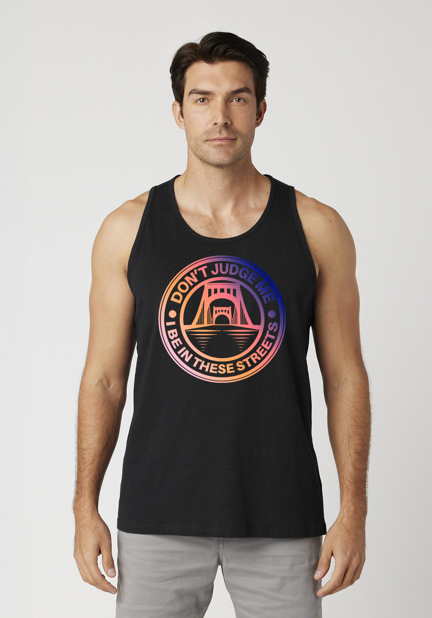 Black Men's Tank Top - The Capital