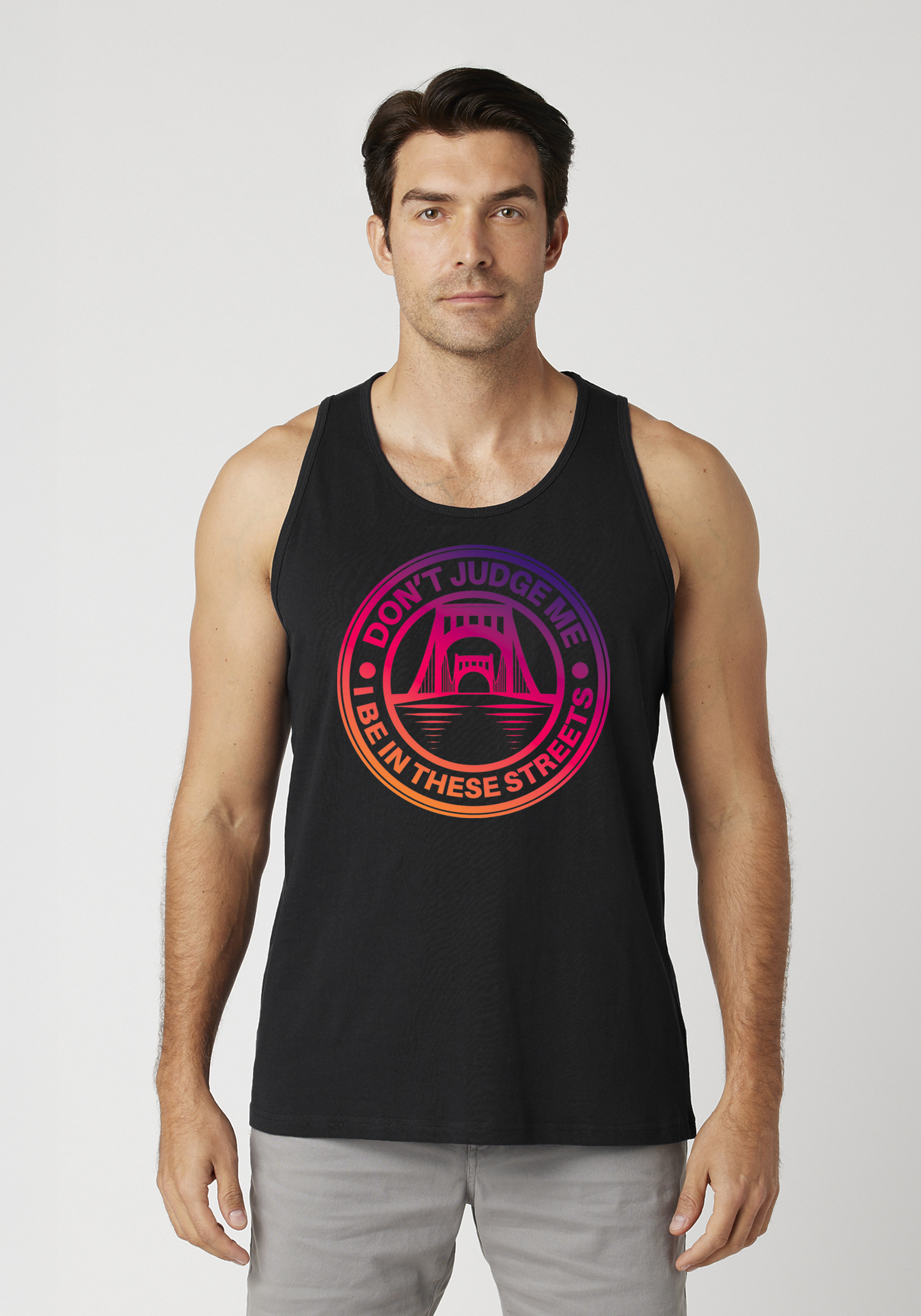 Black Men's Tank Top - The Capital