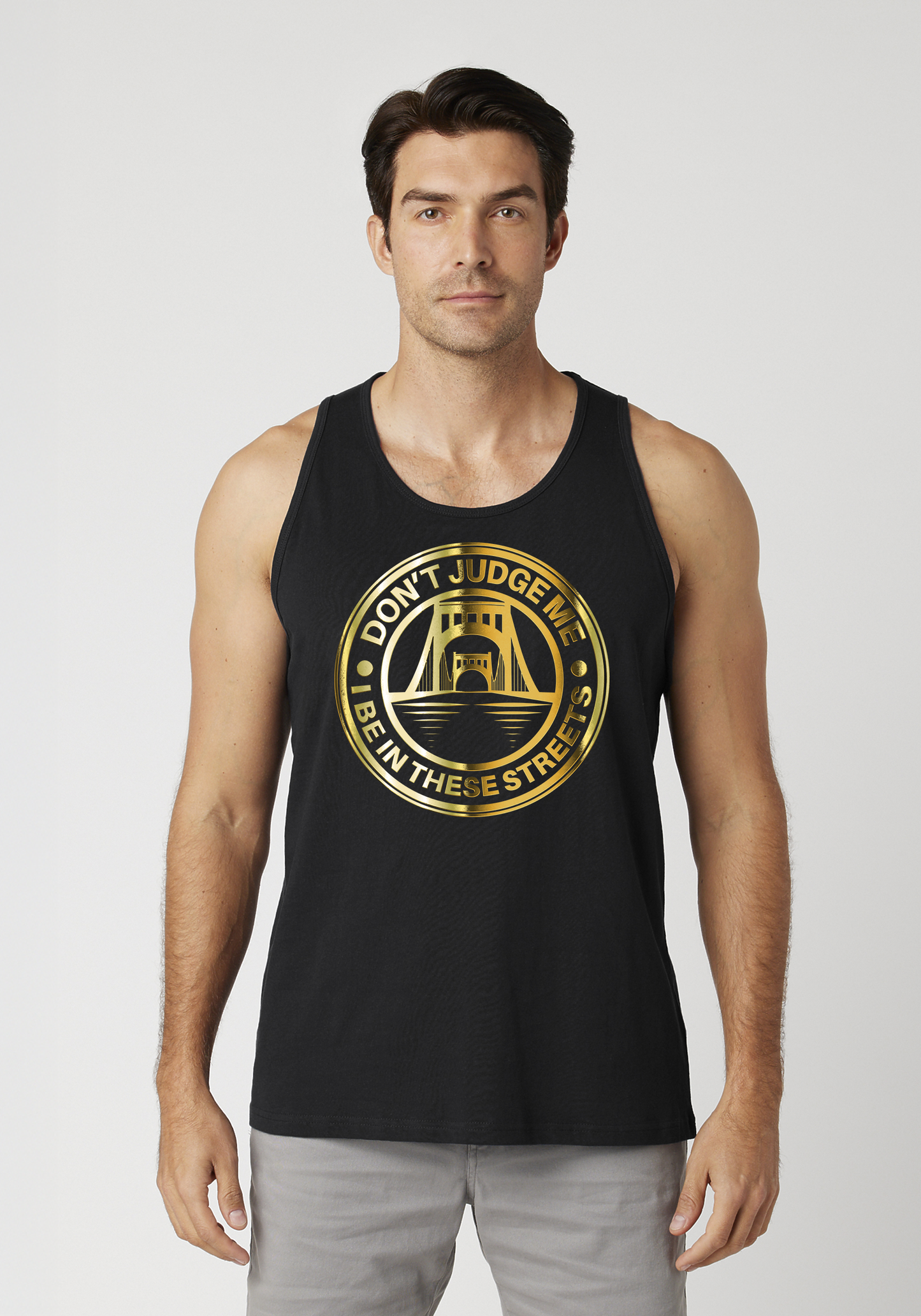 Black Men's Tank Top - The Capital