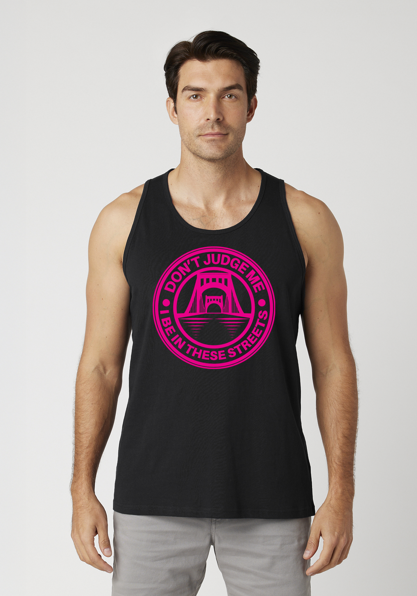 Black Men's Tank Top - The Capital