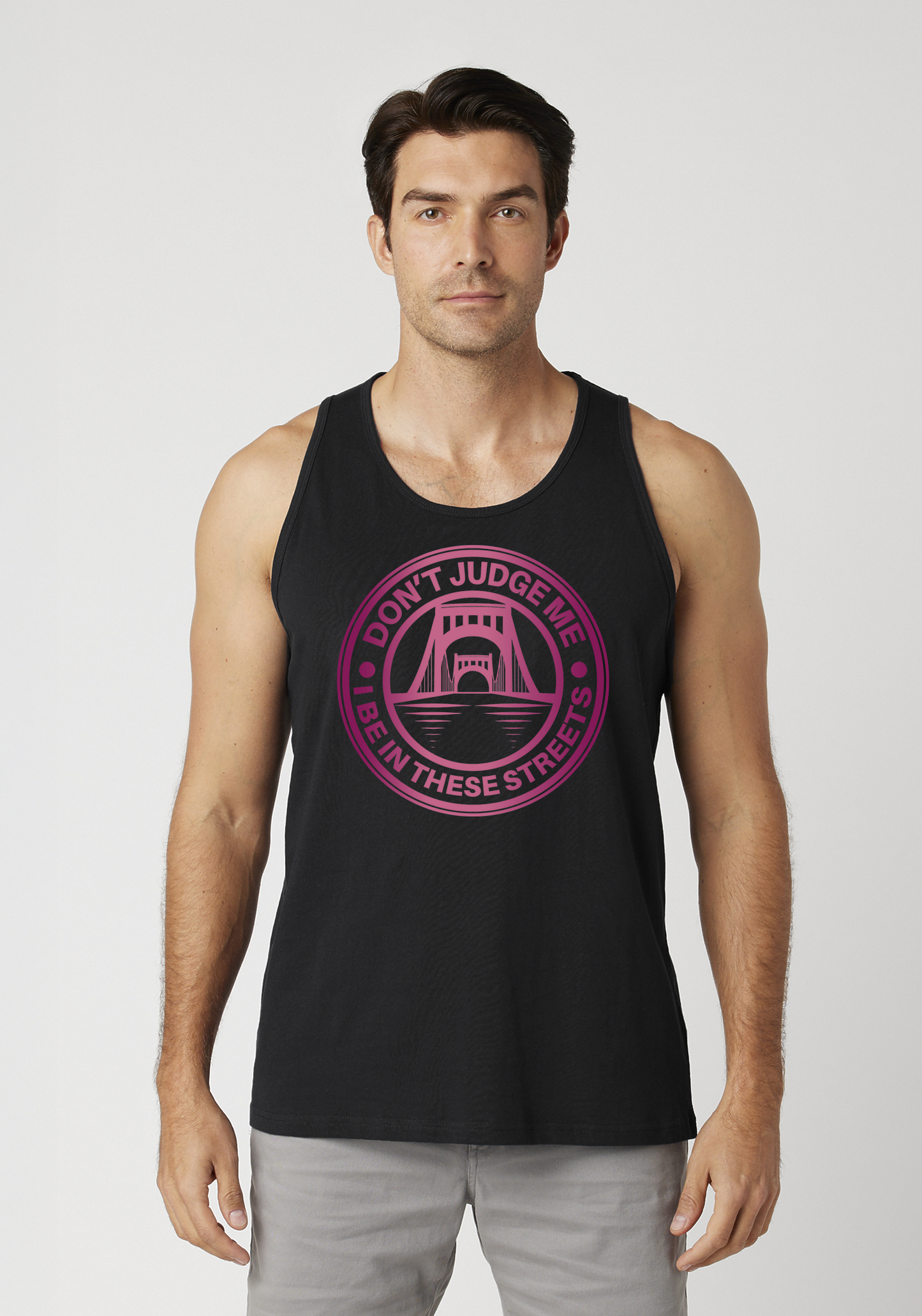 Black Men's Tank Top - The Capital
