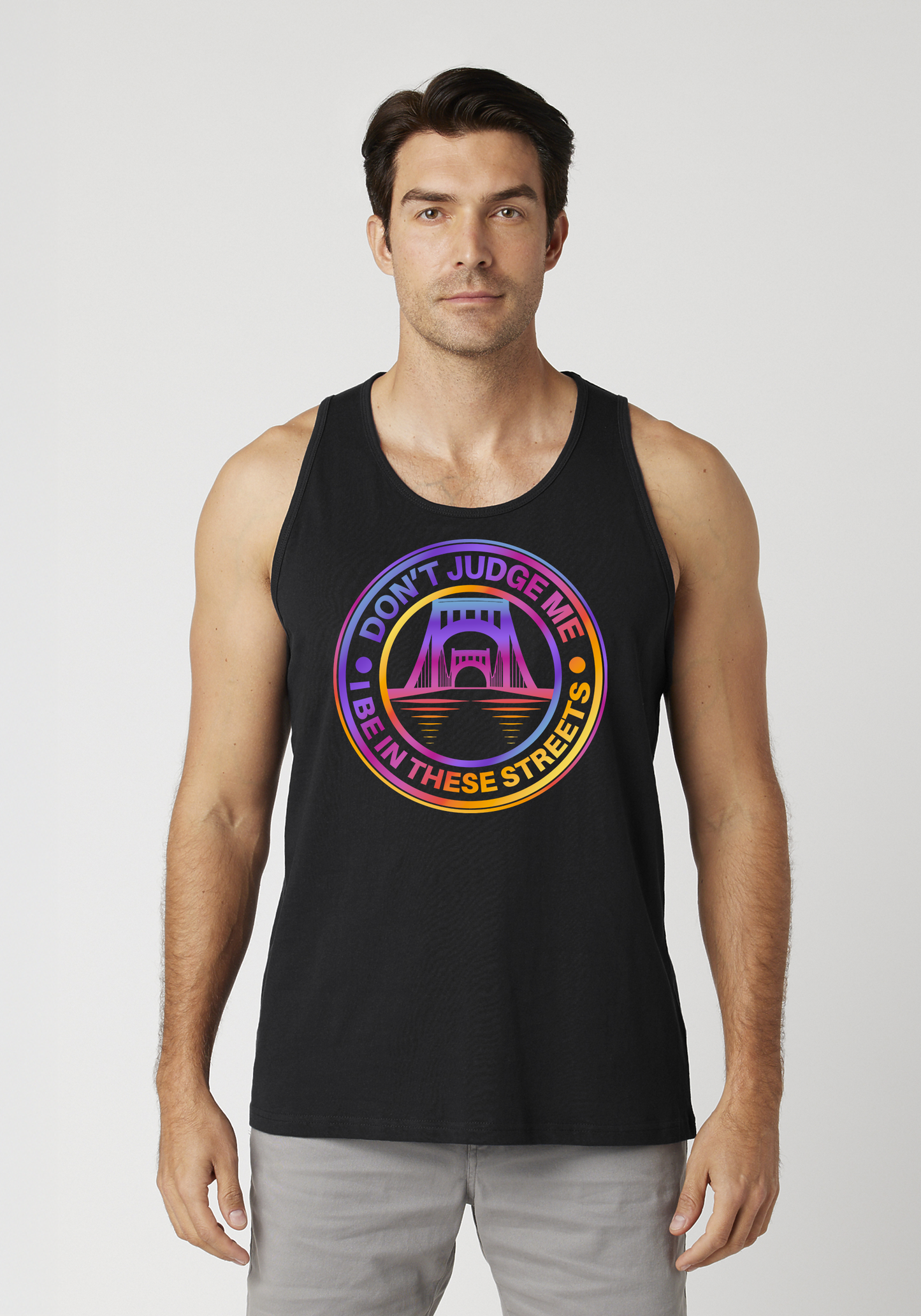 Black Men's Tank Top - The Capital