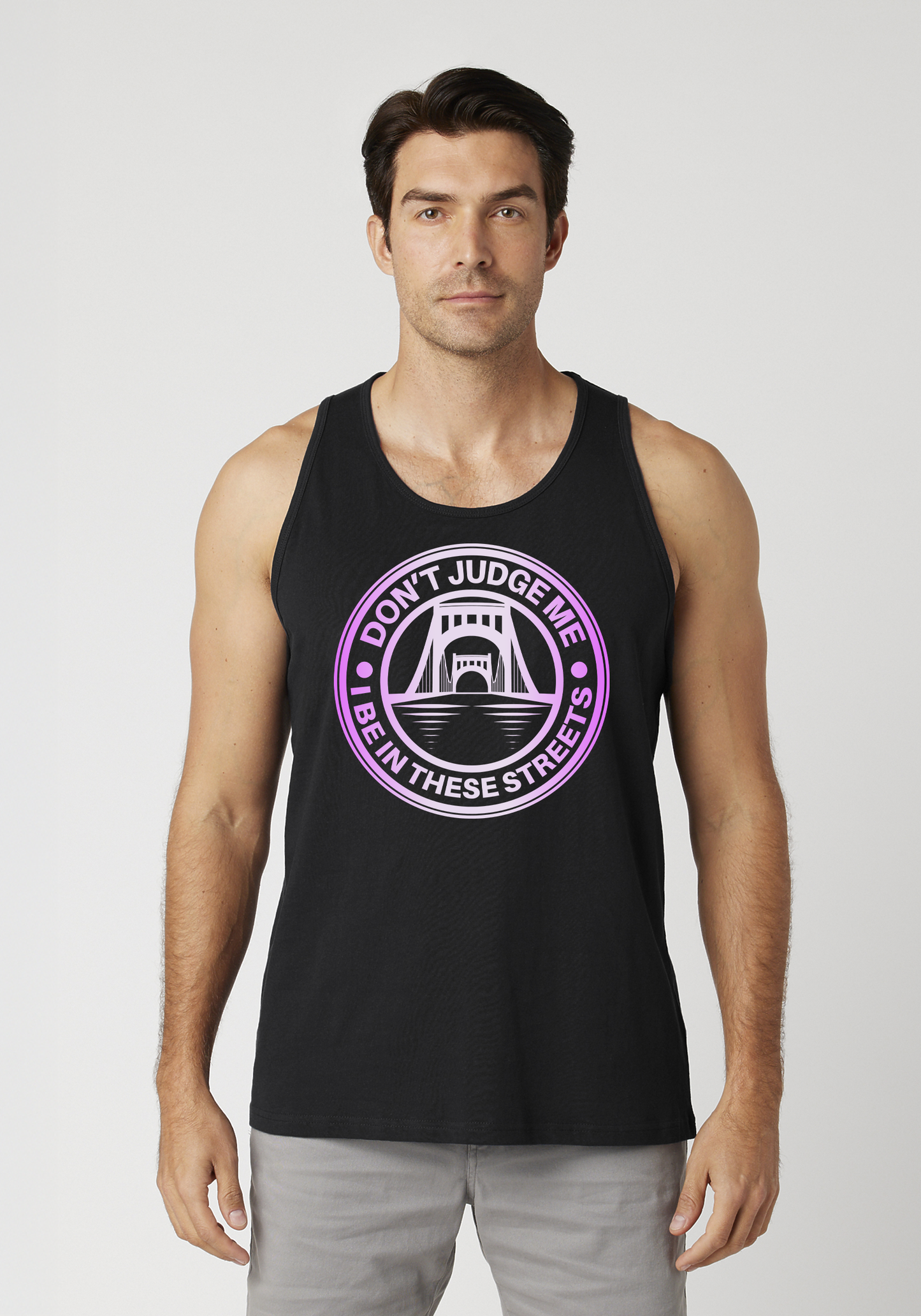 Black Men's Tank Top - The Capital