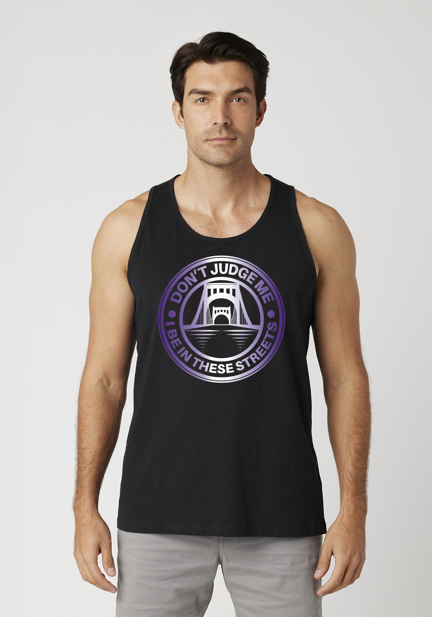 Black Men's Tank Top - The Capital