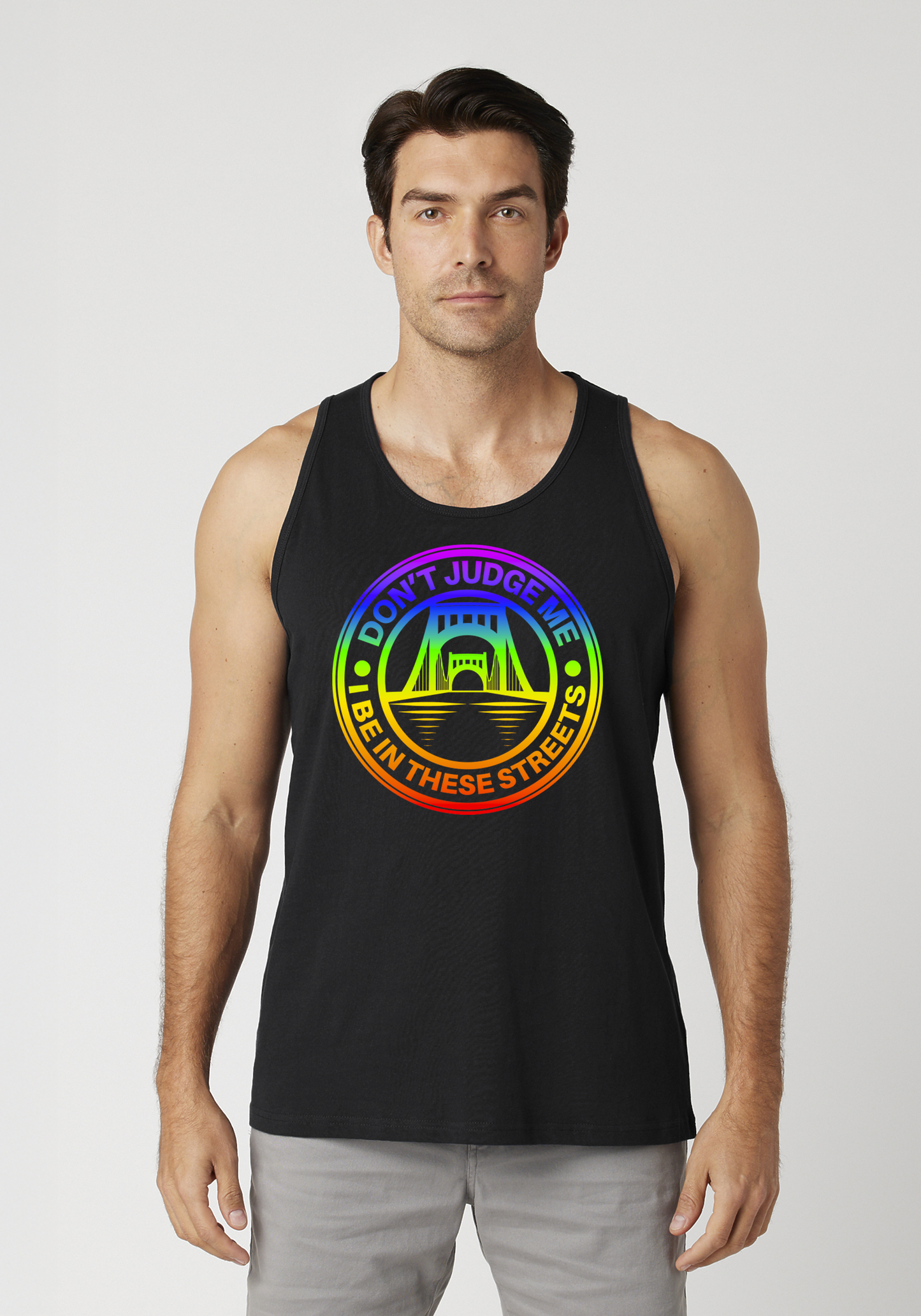 Black Men's Tank Top - The Capital