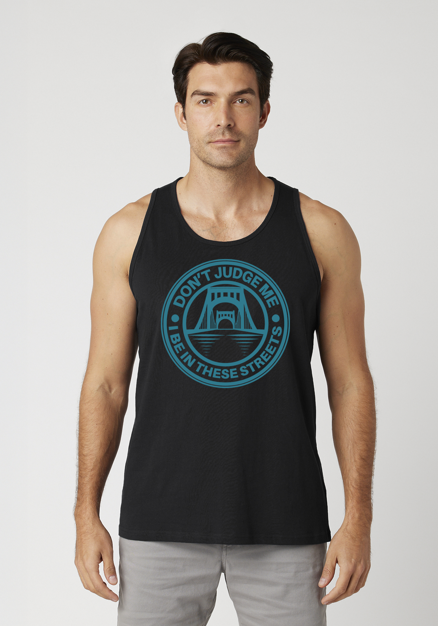 Black Men's Tank Top - The Capital