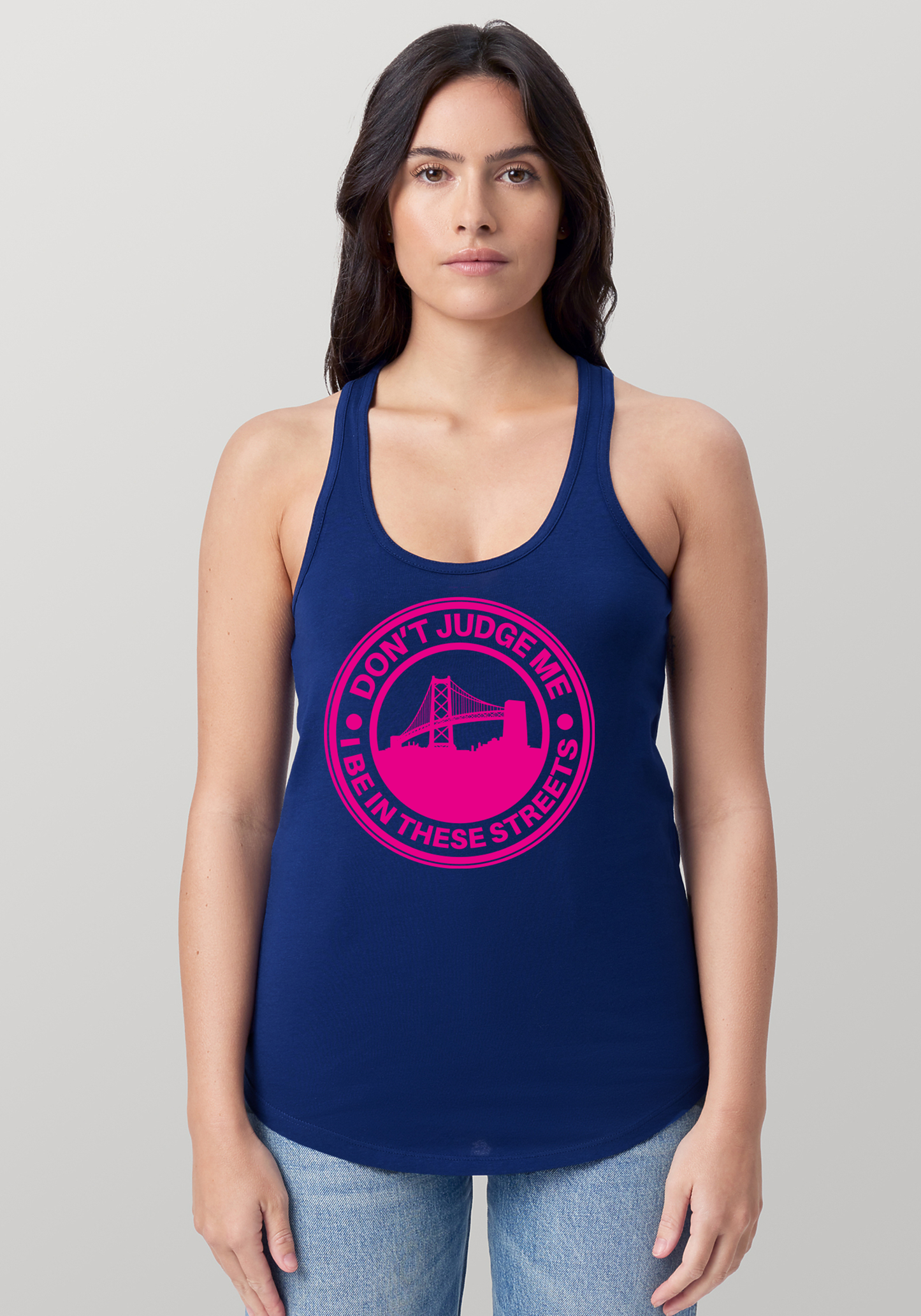 Blue Women's Racerback Tank - The Town
