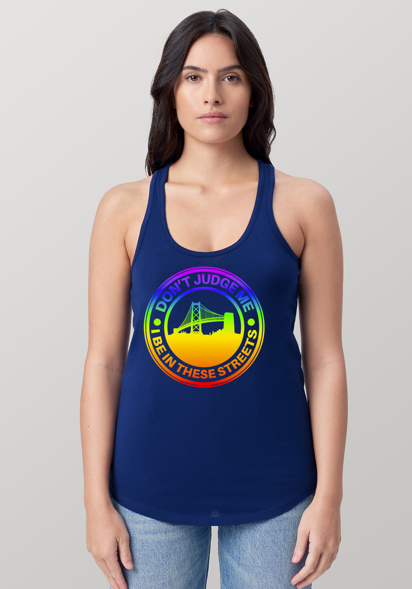 Blue Women's Racerback Tank - The Town