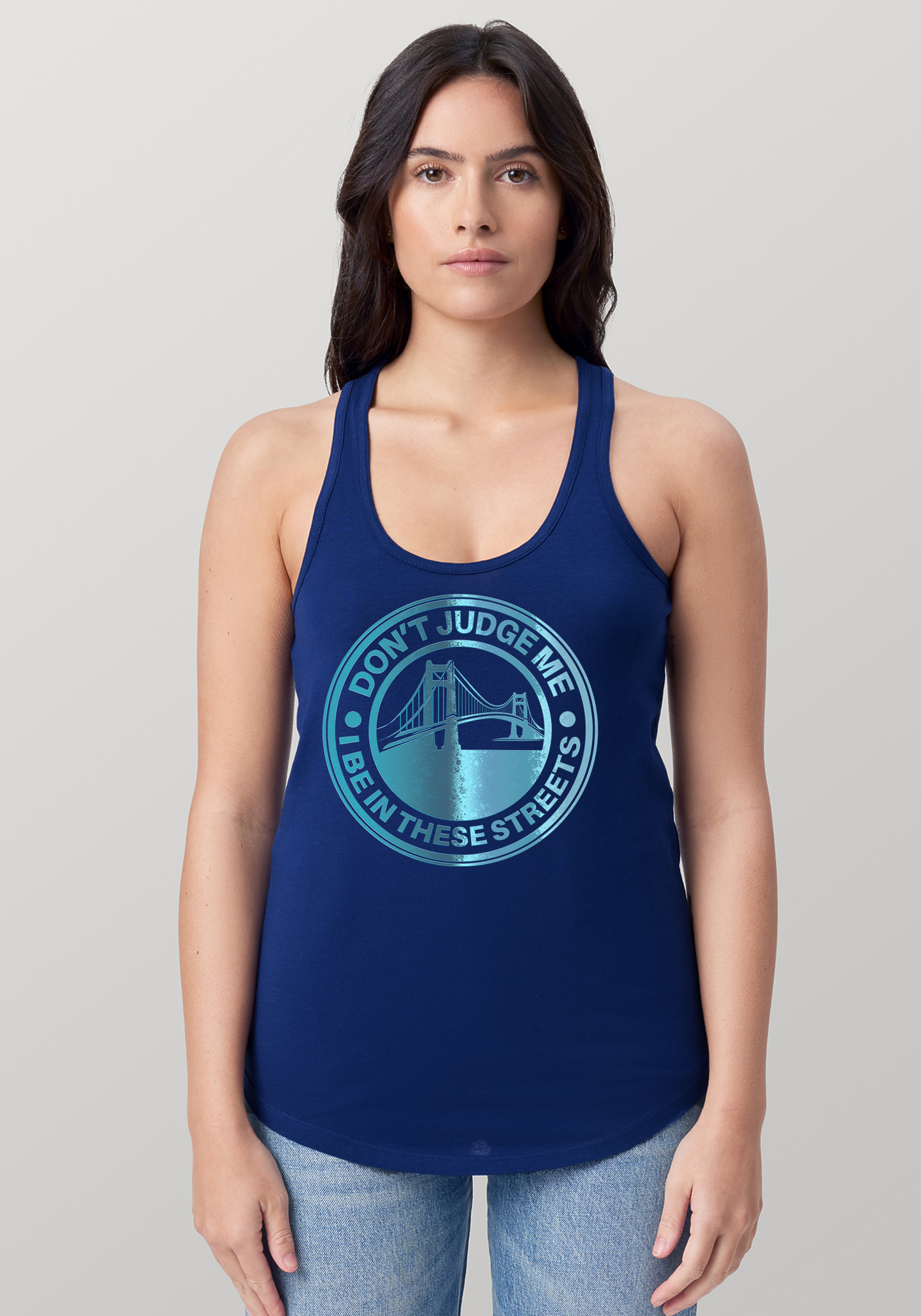 Blue Women's Racerback Tank - The Bay