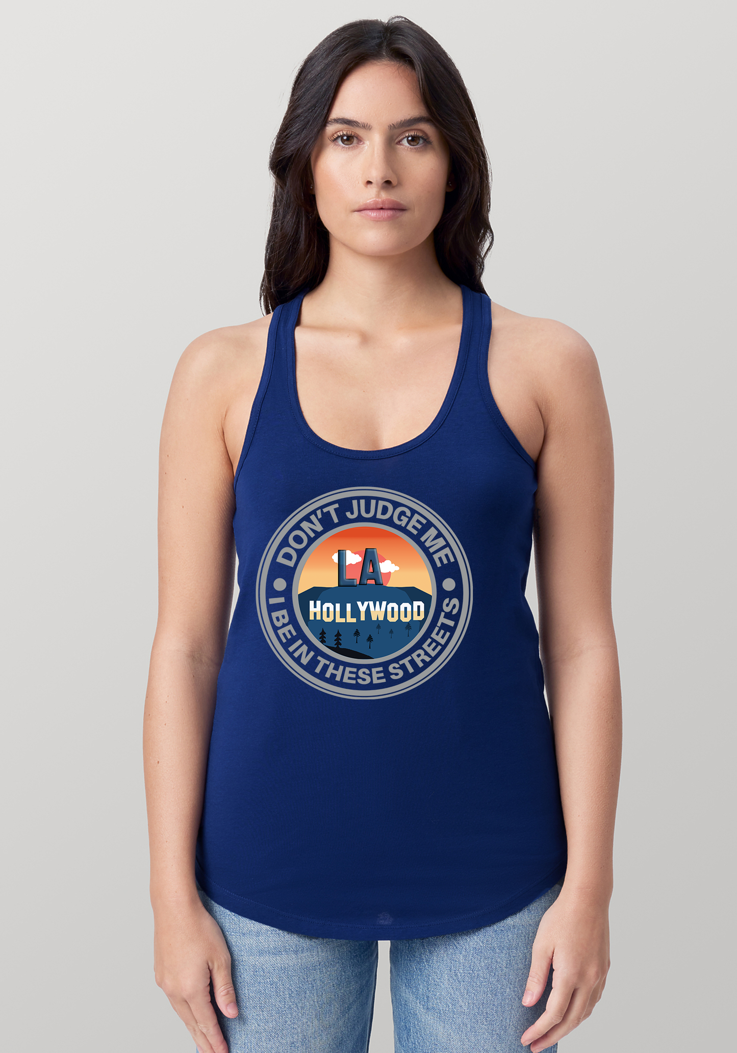 Blue Women's Racerback Tank - Hollywood