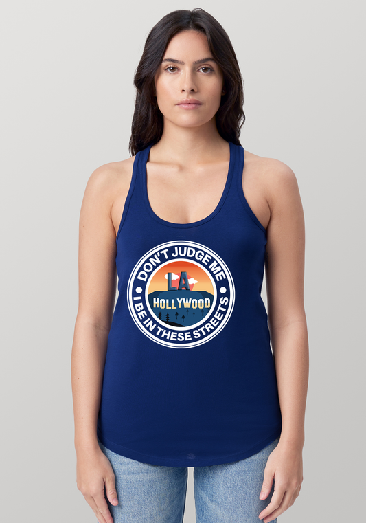 Blue Women's Racerback Tank - Hollywood