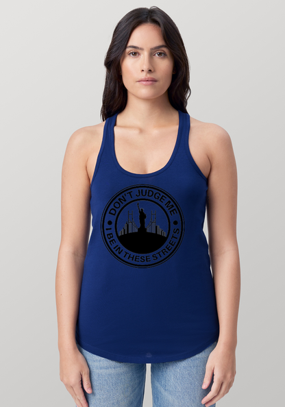 Blue Women's Racerback Tank - The City