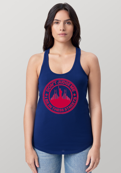Blue Women's Racerback Tank - The City