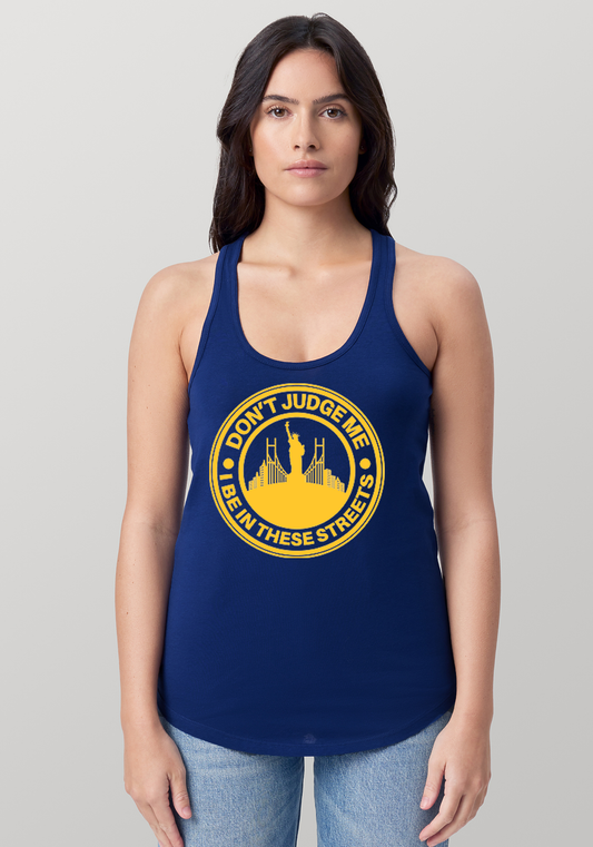 Blue Women's Racerback Tank - The City